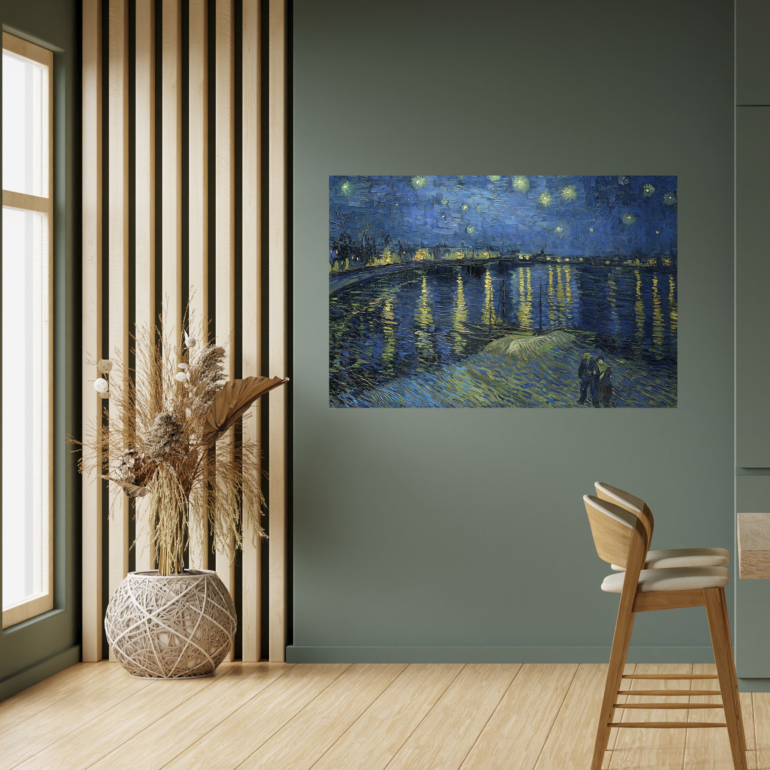 STERNENNACHT ÜBER DER RHONE Horizontales Poster zum Abziehen und Aufkleben