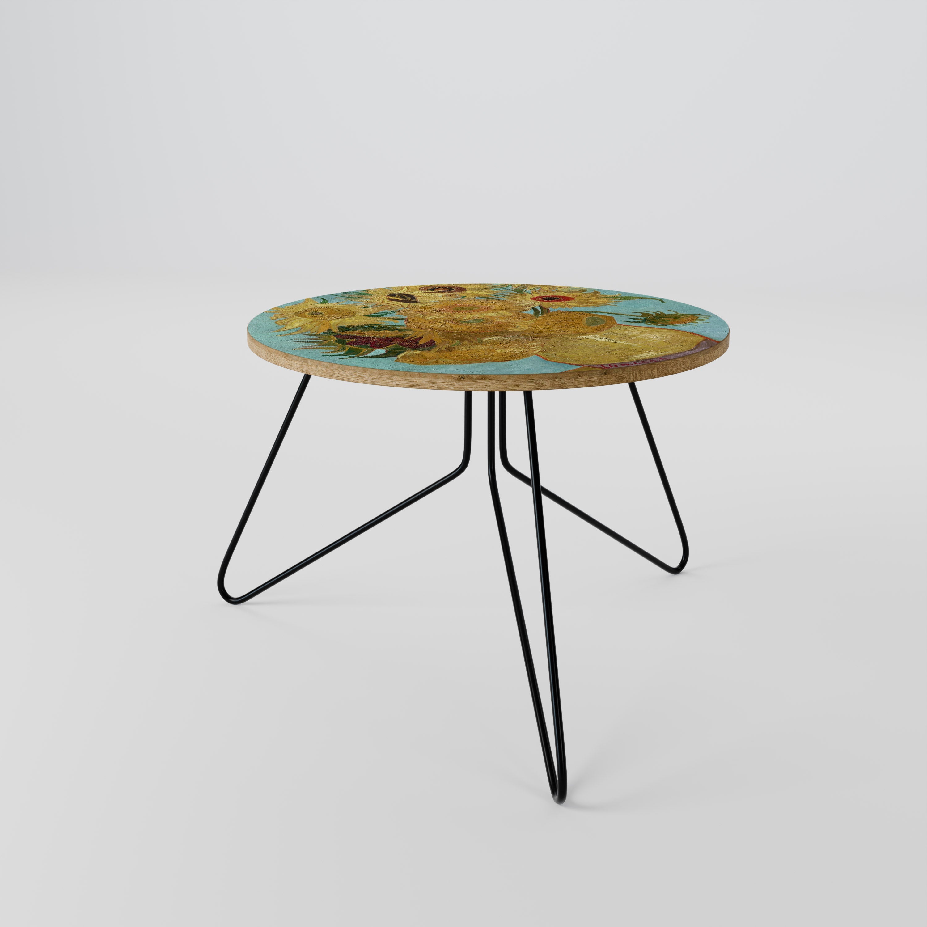 Vase mit zwölf Sonnenblumen Couchtisch 60