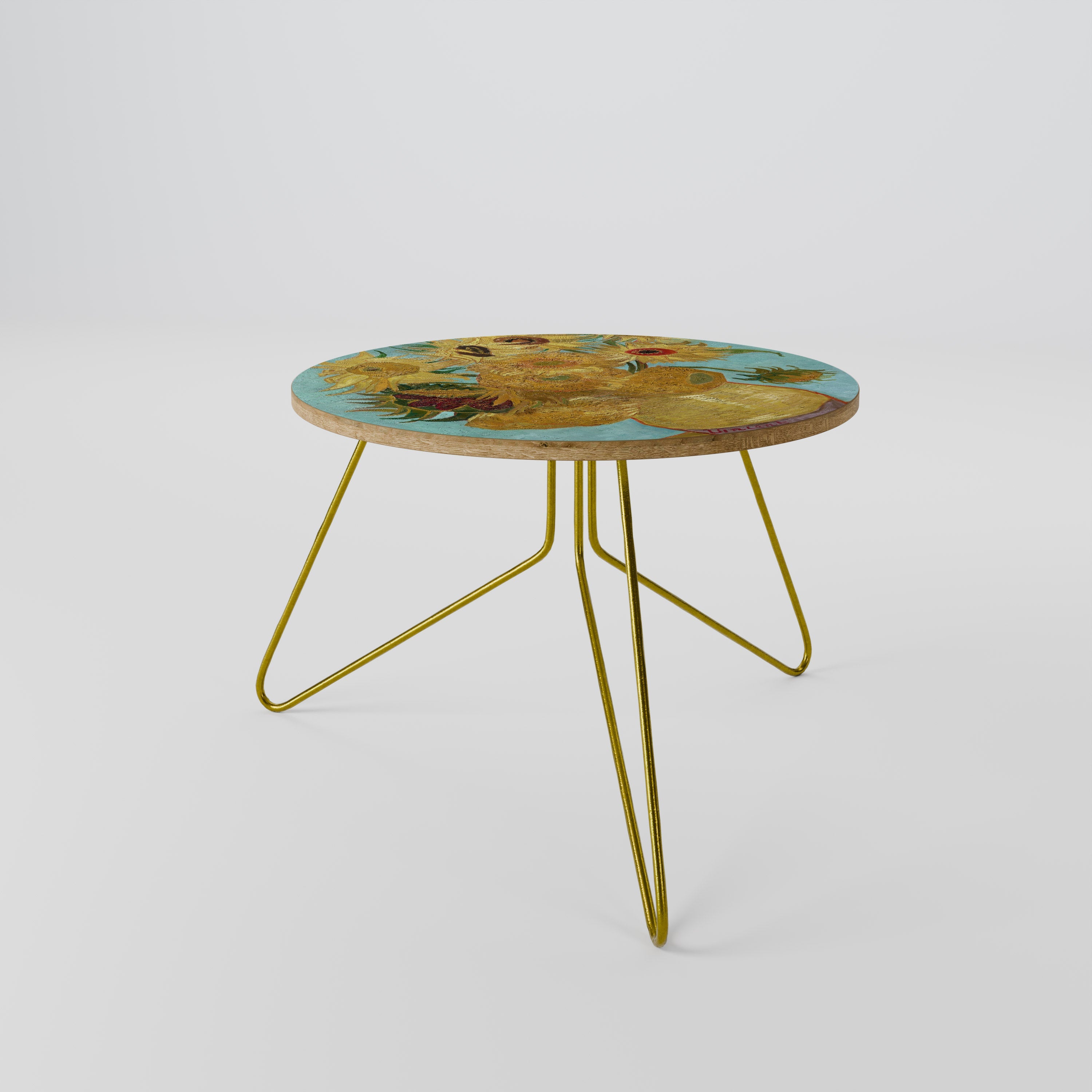 Vase mit zwölf Sonnenblumen Couchtisch 60