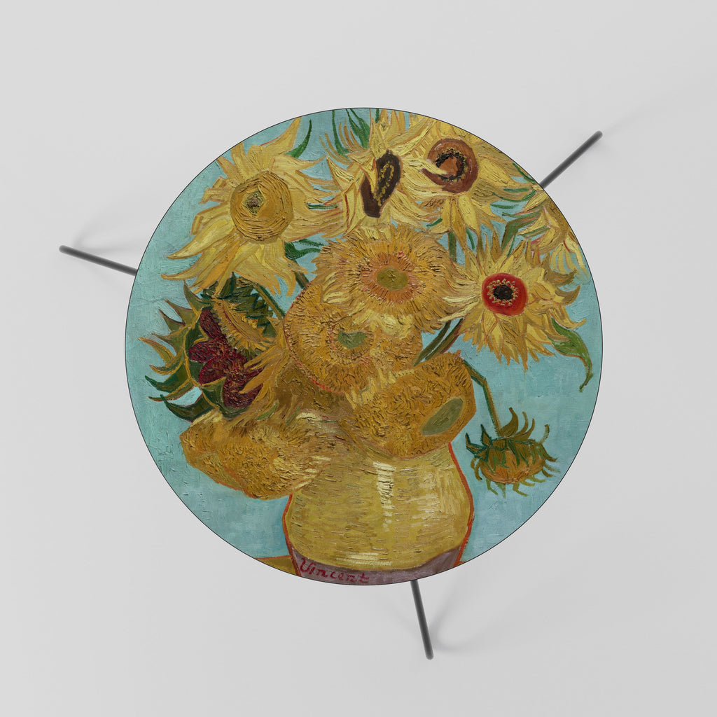 Vase mit zwölf Sonnenblumen Couchtisch 60