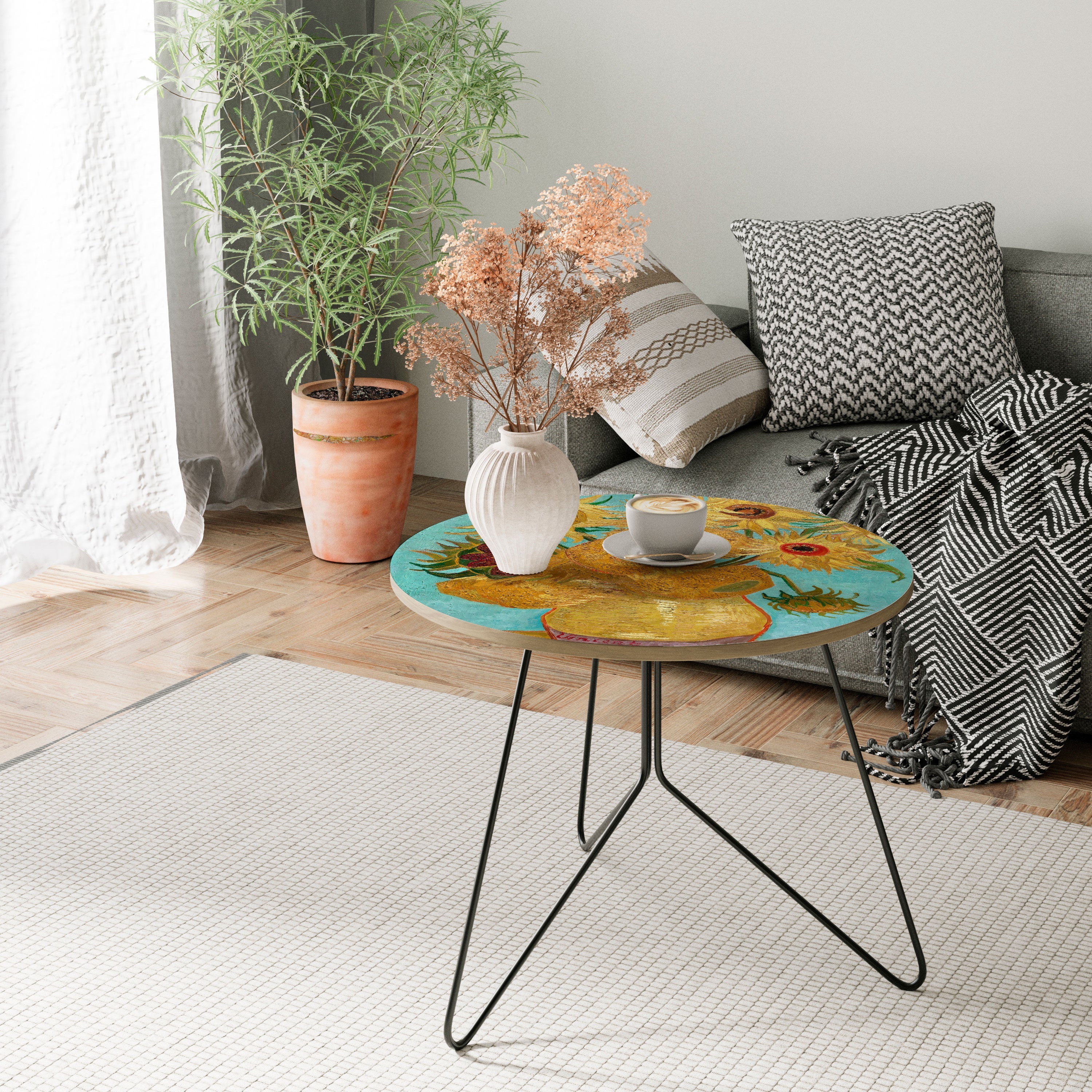 VASE WITH TWELVE SUNFLOWERS Coffee Table 69