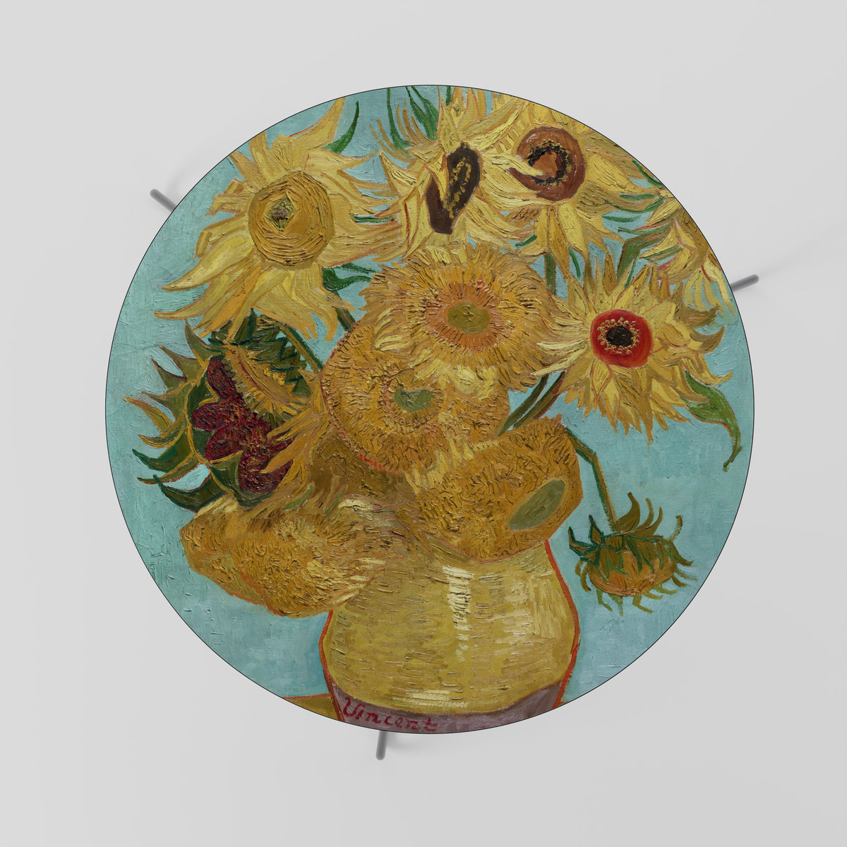 VASE WITH TWELVE SUNFLOWERS Couchtisch