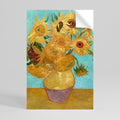 VASE WITH TWELVE SUNFLOWERS Peel and Stick Vertical Poster