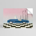 BLUE ROADSTER Selbstklebendes Horizontal-Poster