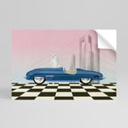 BLUE ROADSTER Selbstklebendes Horizontal-Poster