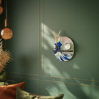 THE GREAT WAVE Oval Art Shelf In Black Finish