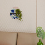 THE GREAT WAVE Oval Art Shelf In Black Finish