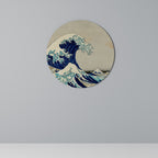 THE GREAT WAVE Runde Wanddekoration Ø 69 cm