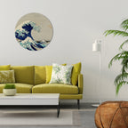 THE GREAT WAVE Runde Wanddekoration Ø 69 cm