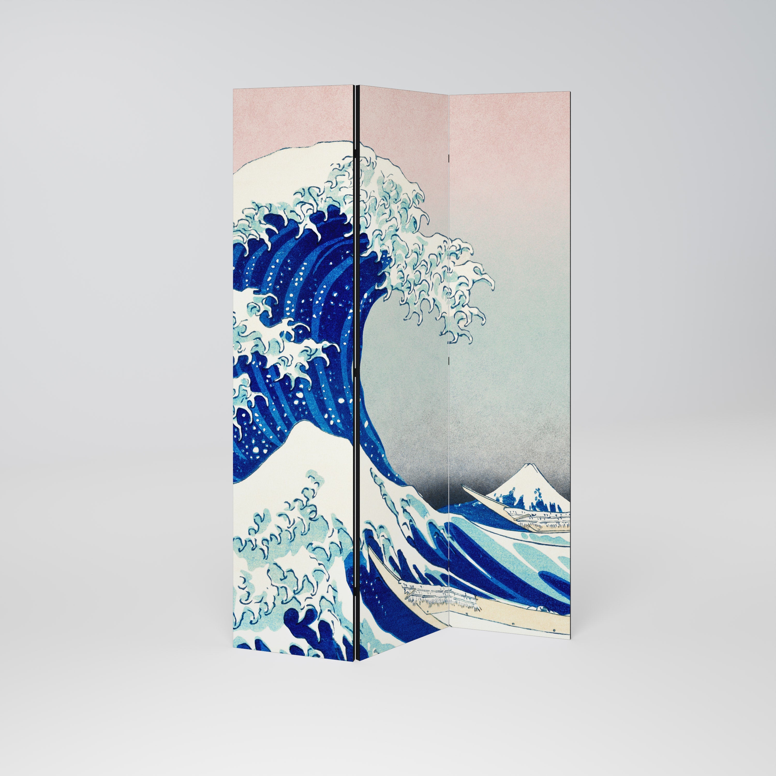 THE GREAT WAVE Dekorativer 3-teiliger Raumteiler
