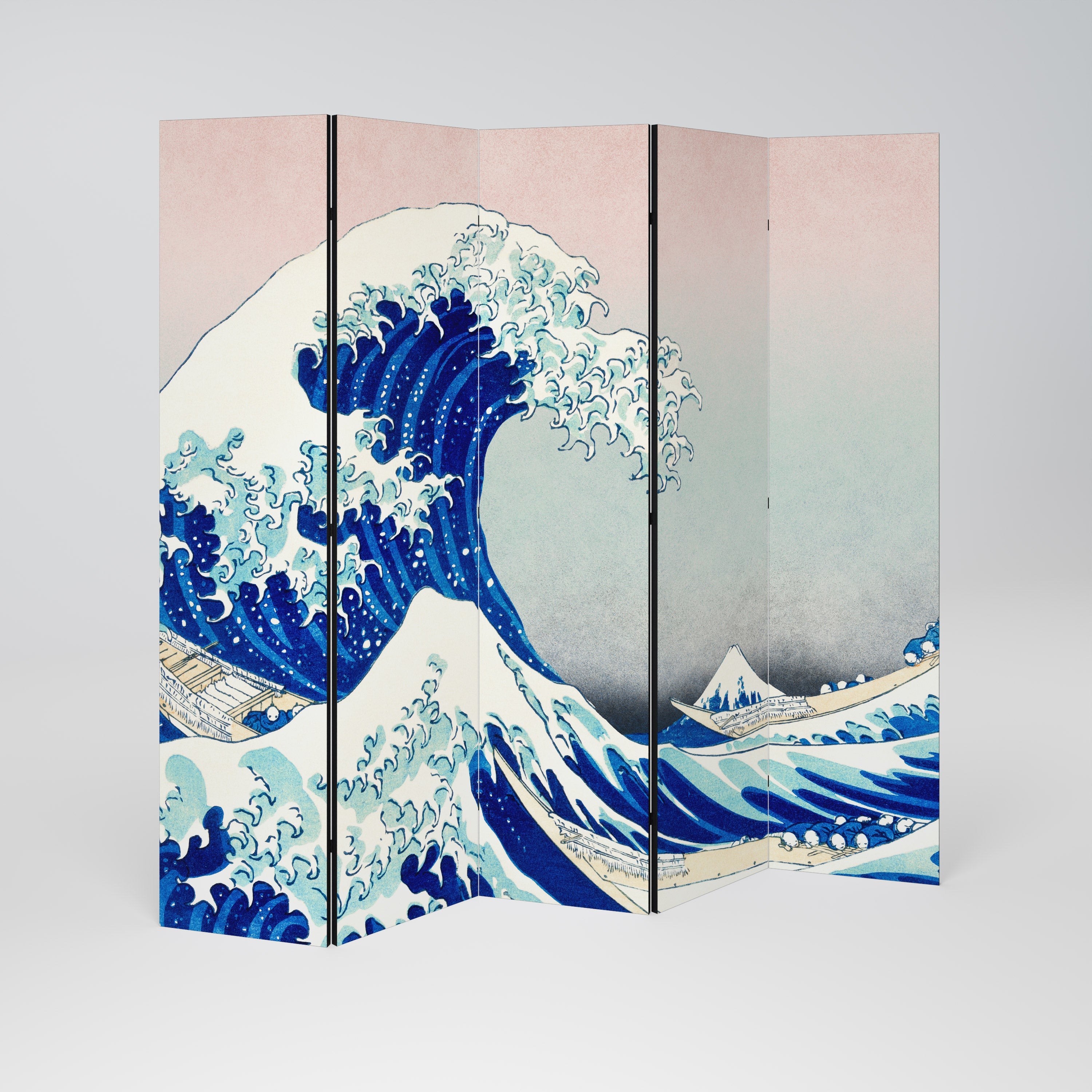 THE GREAT WAVE Dekorativer 5-teiliger Raumteiler