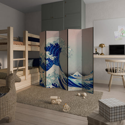 THE GREAT WAVE 5-teiliger Paravent