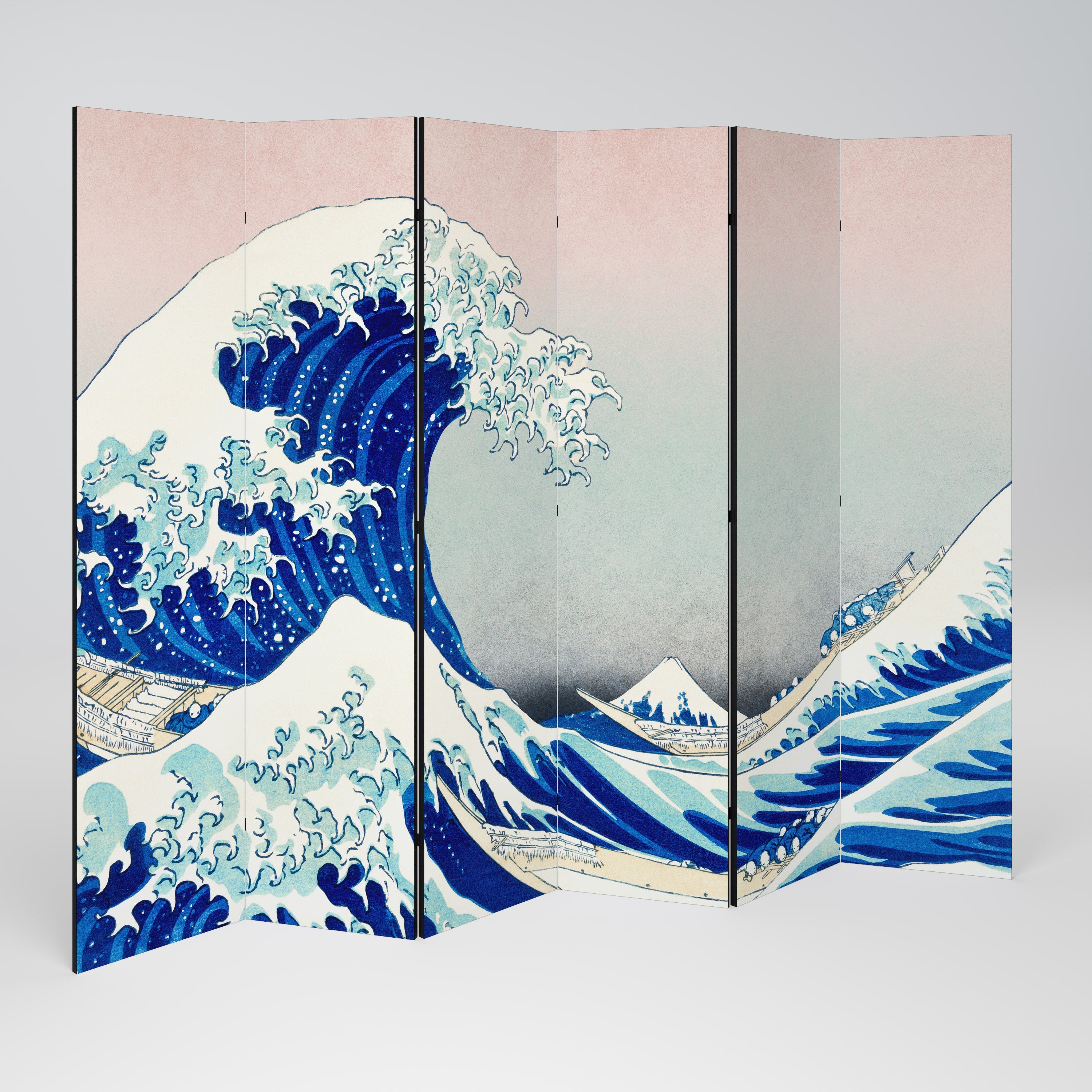 THE GREAT WAVE Dekorativer 6-teiliger Raumteiler