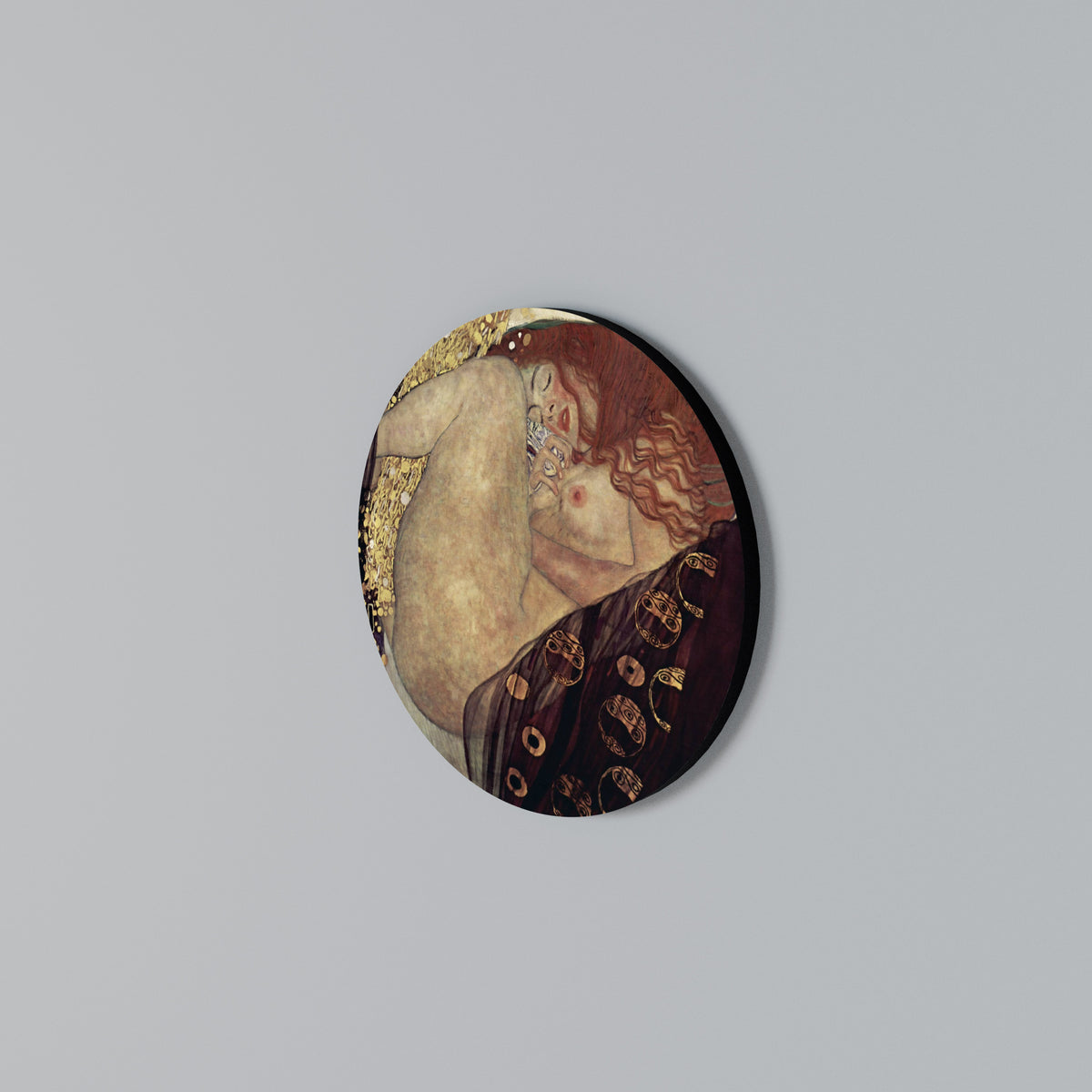 DANAE BY KLIMT Rundes Wandbild