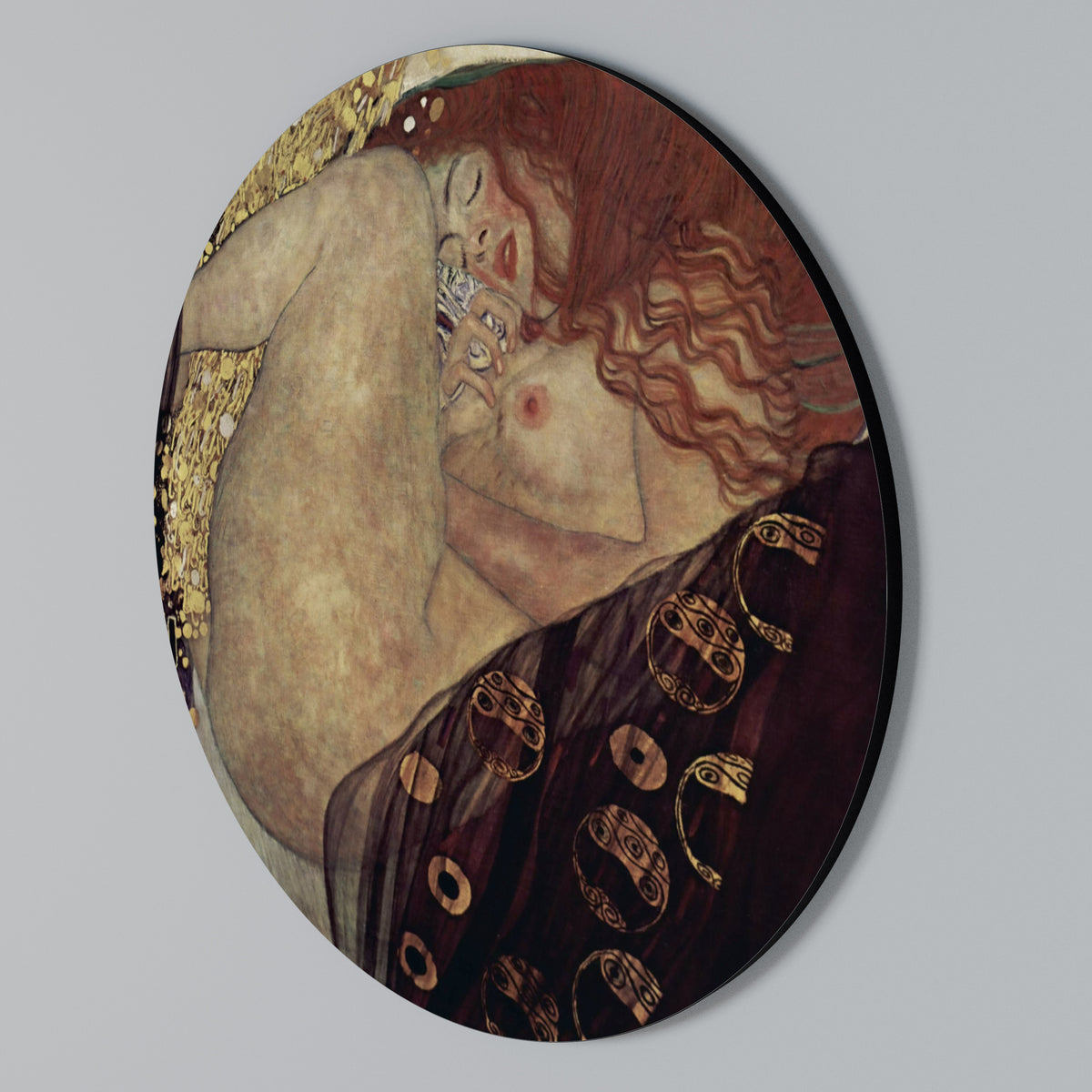 DANAE BY KLIMT Rundes Wandbild