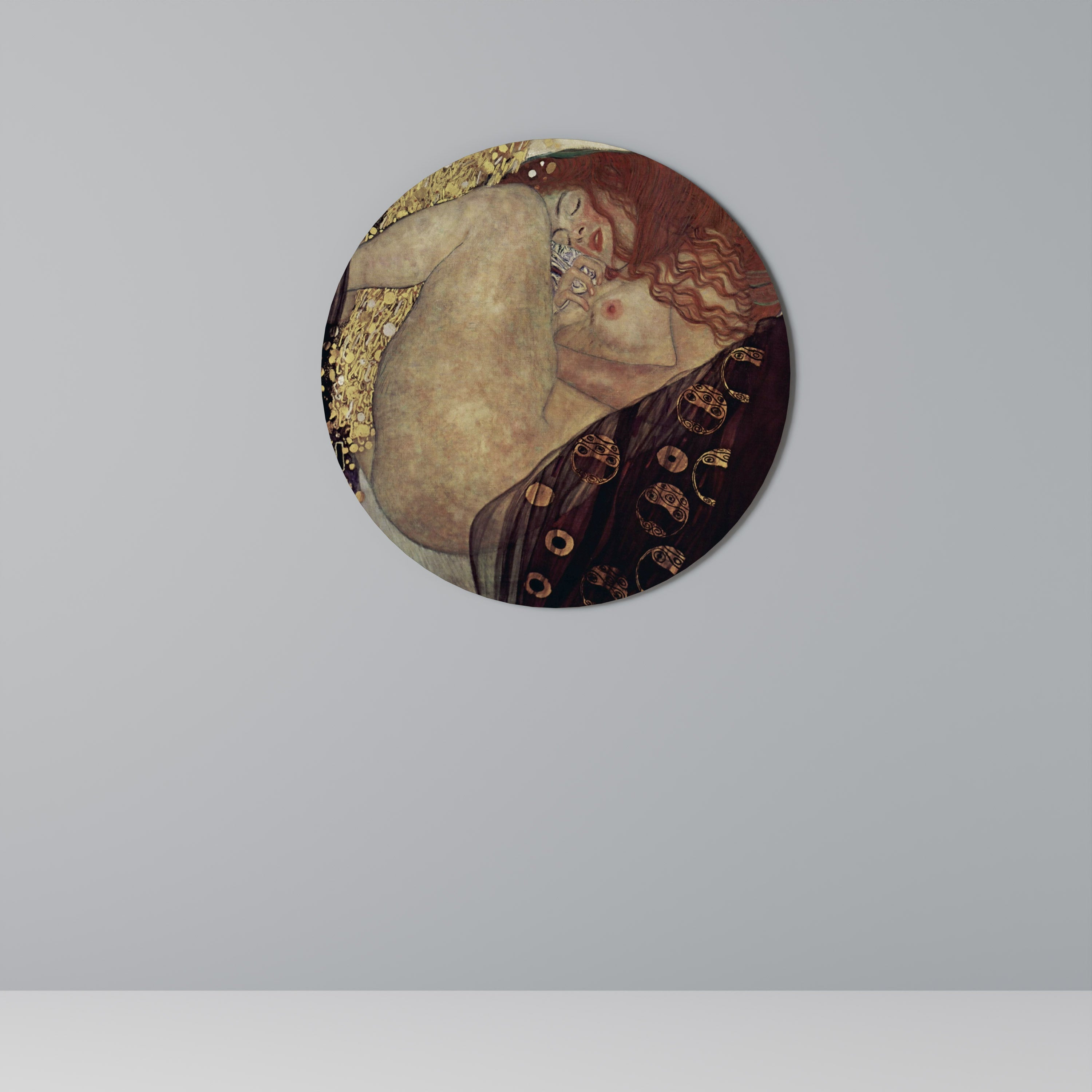 Runde Wandkunst „DANAE“ von KLIMT