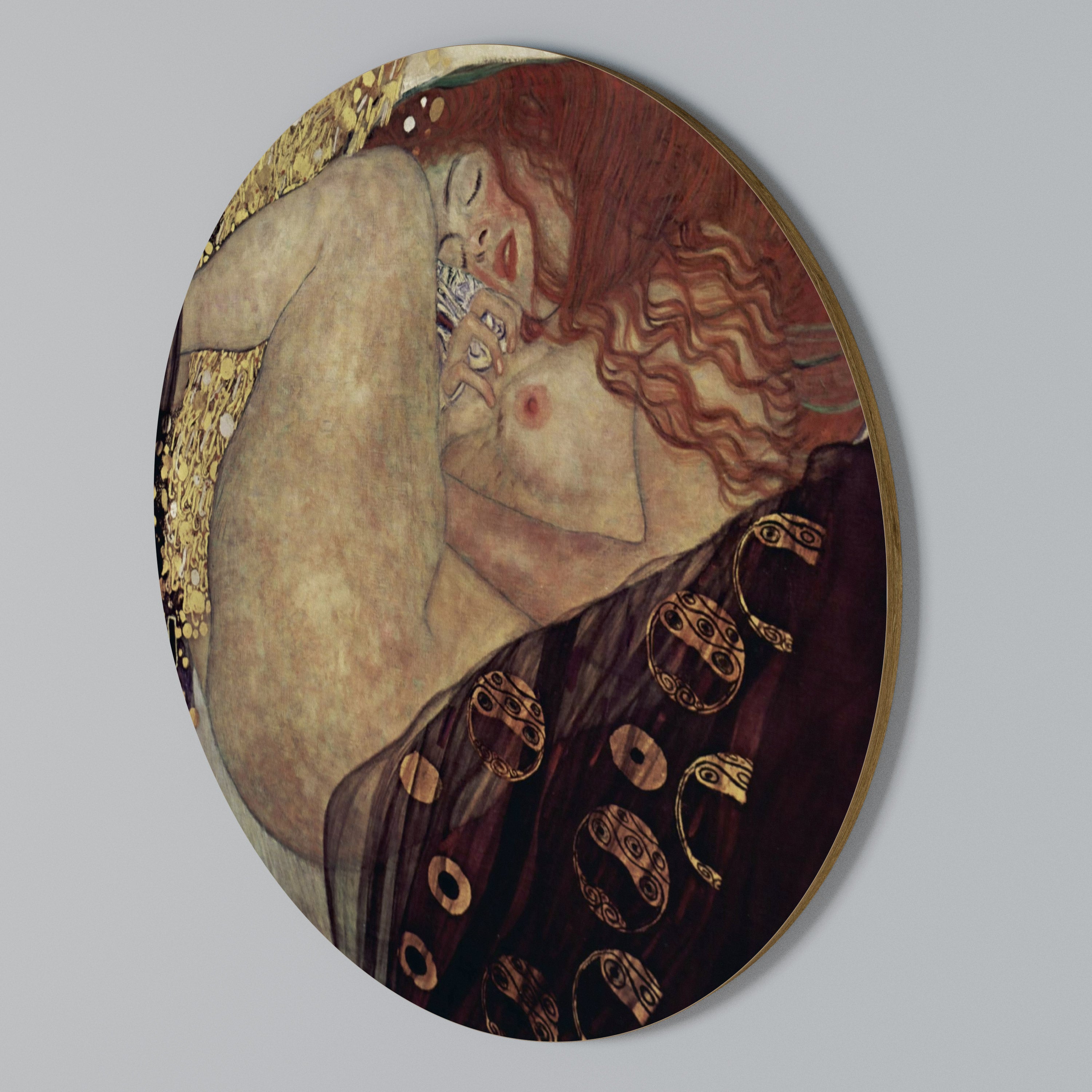 DANAE BY KLIMT Rundes Wandbild