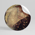 DANAE BY KLIMT Runder Wandsticker zum Abziehen und Aufkleben