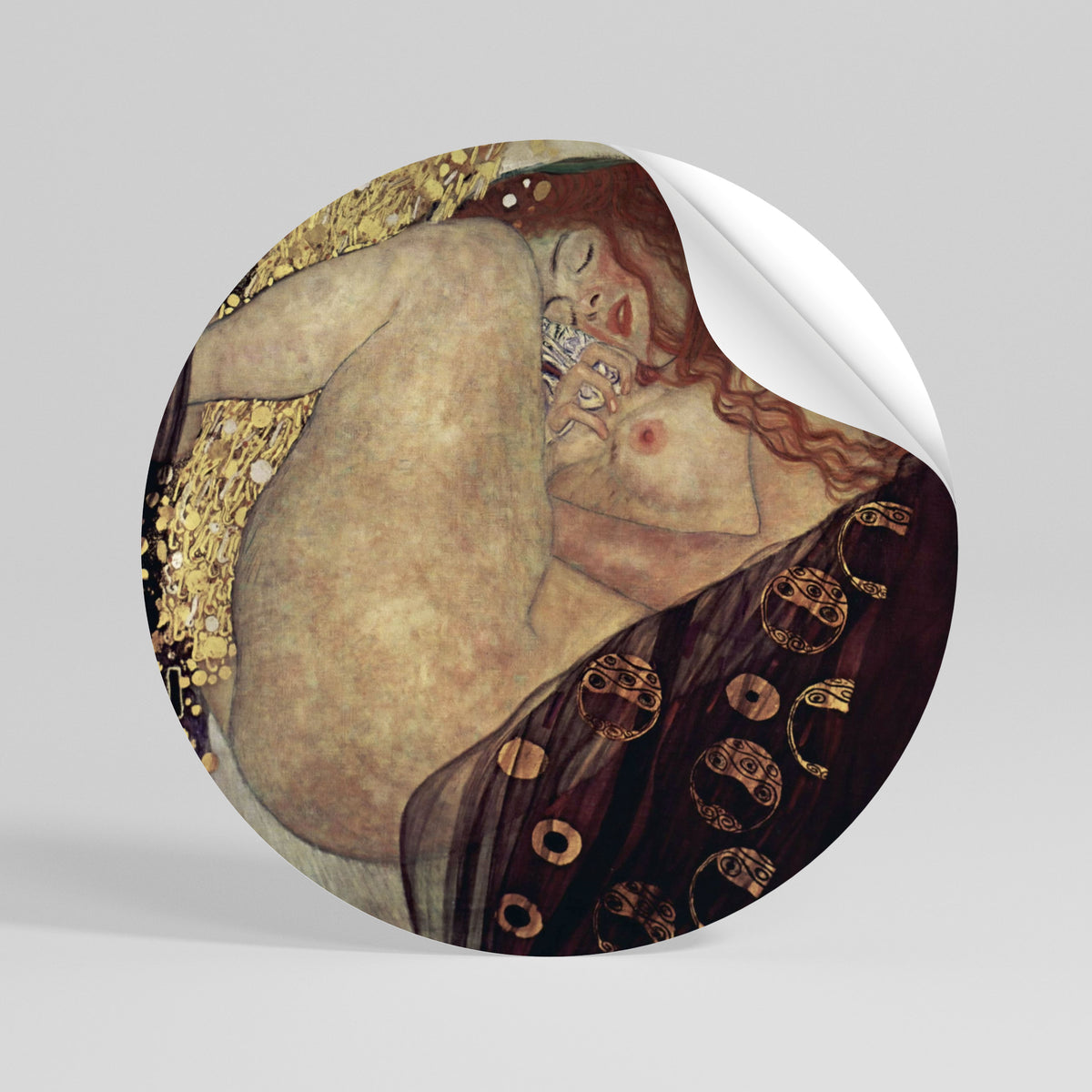 DANAE BY KLIMT Runder Wandsticker zum Abziehen und Aufkleben