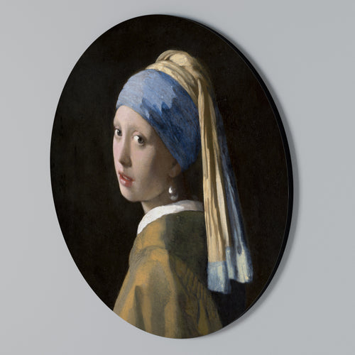 GIRL WITH A PEARL EARING Rundes Wandbild