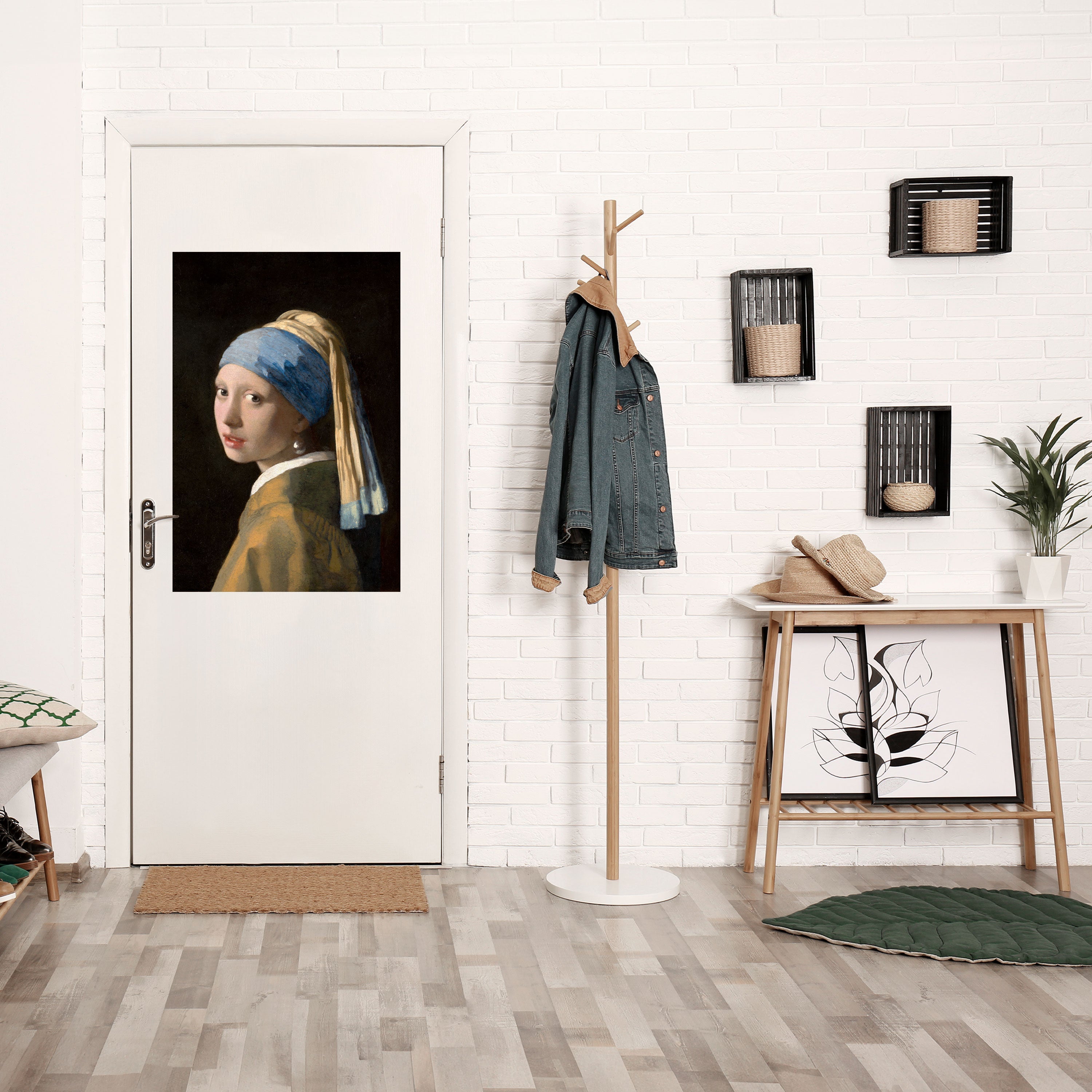 MÄDCHEN MIT EINEM PERLENOHRRING Vertikales Poster zum Abziehen und Aufkleben