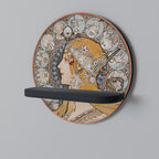 ZODIAQUE OR LA PLUME Rundes Kunstregal in Schwarz