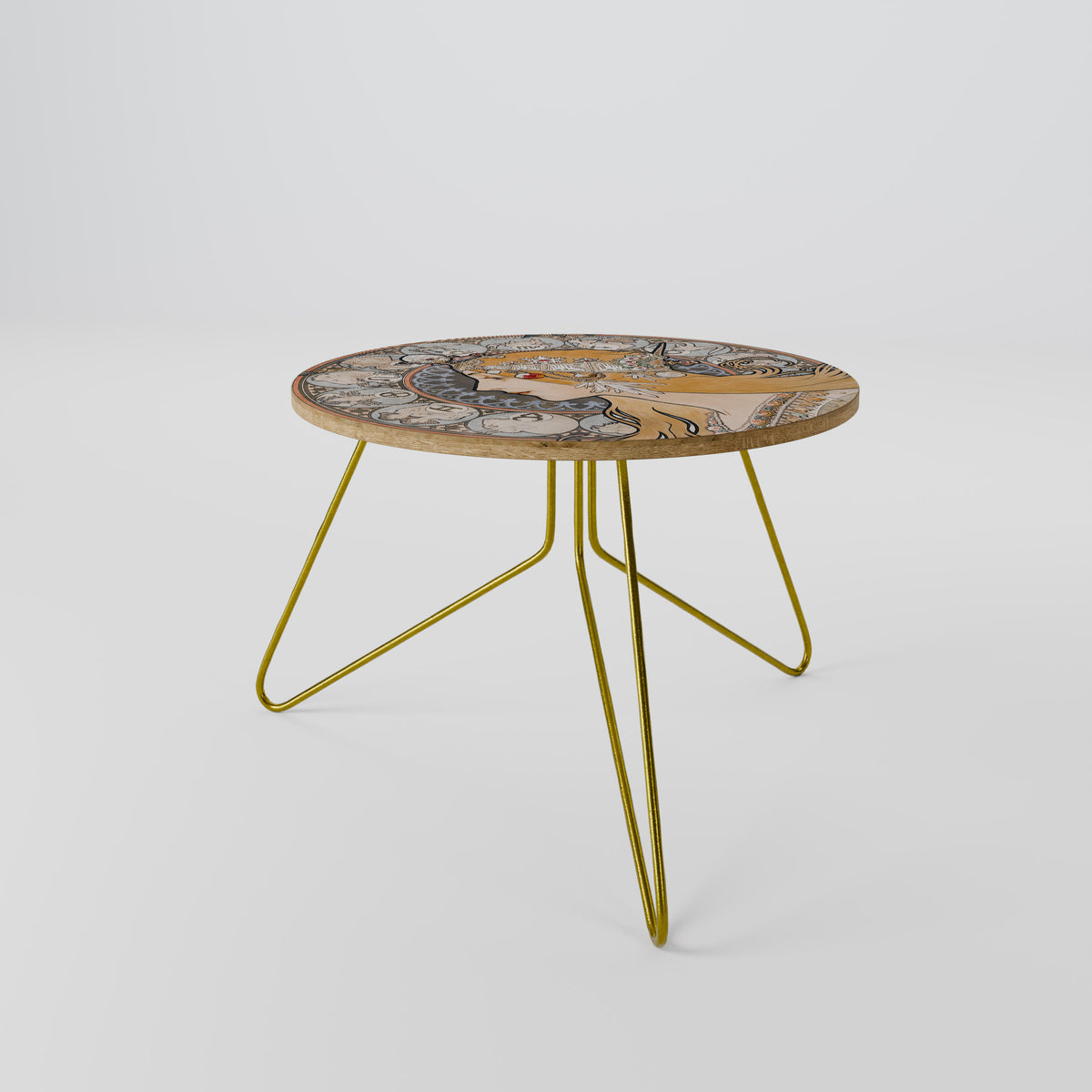 ZODIAQUE OR LA PLUME Couchtisch