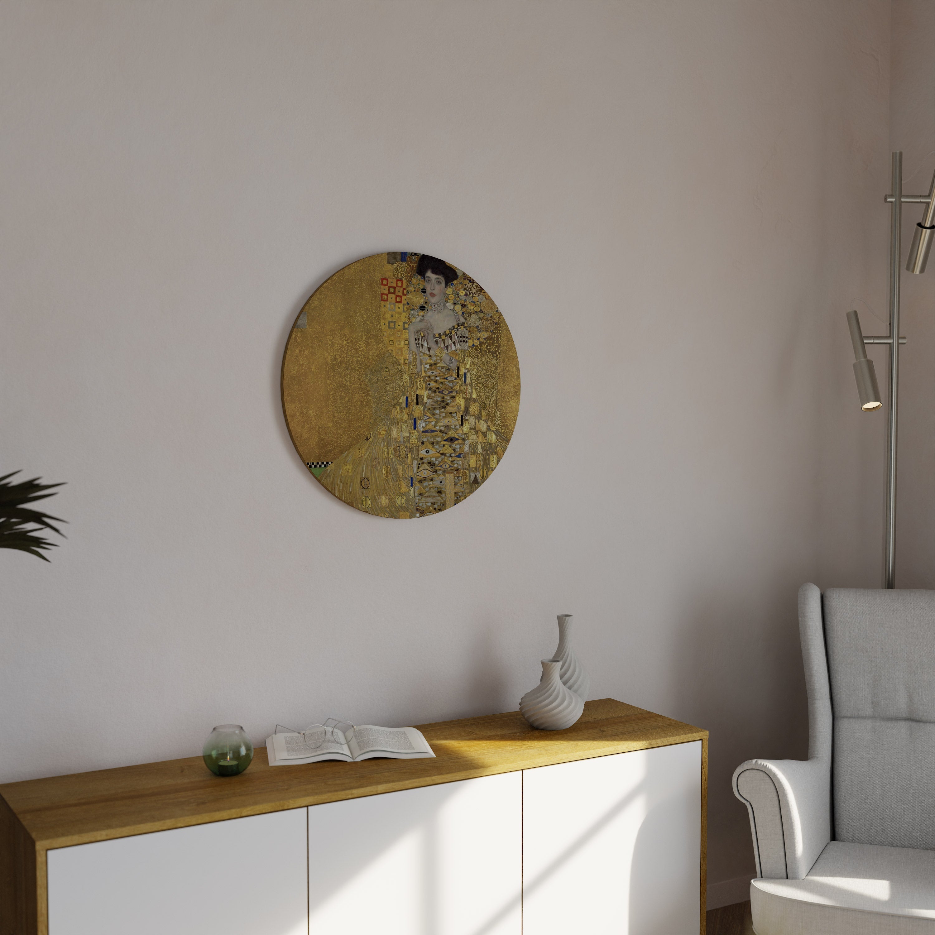 PORTRÄT VON ADELE Runde Wandkunst