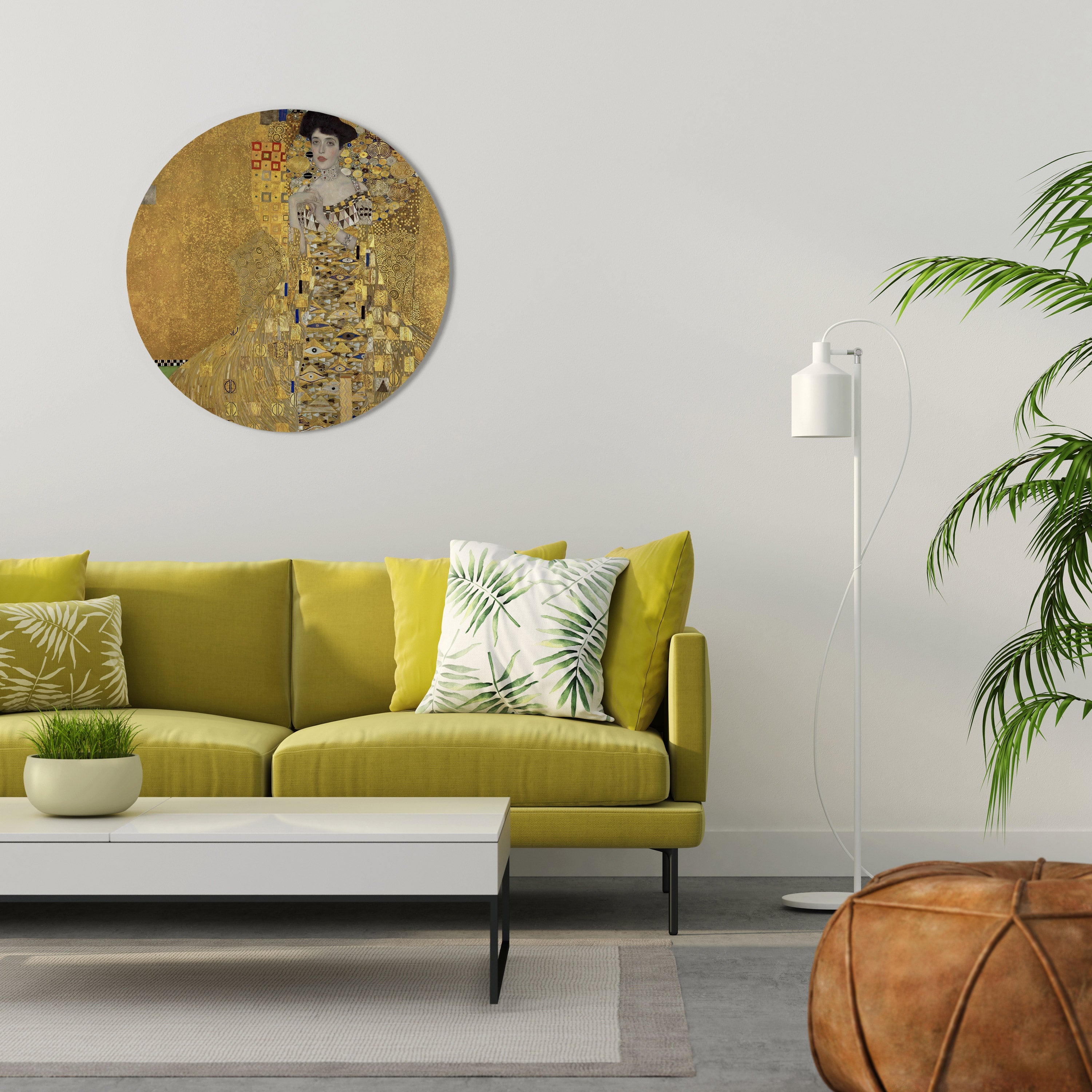 PORTRÄT VON ADELE Runde Wandkunst