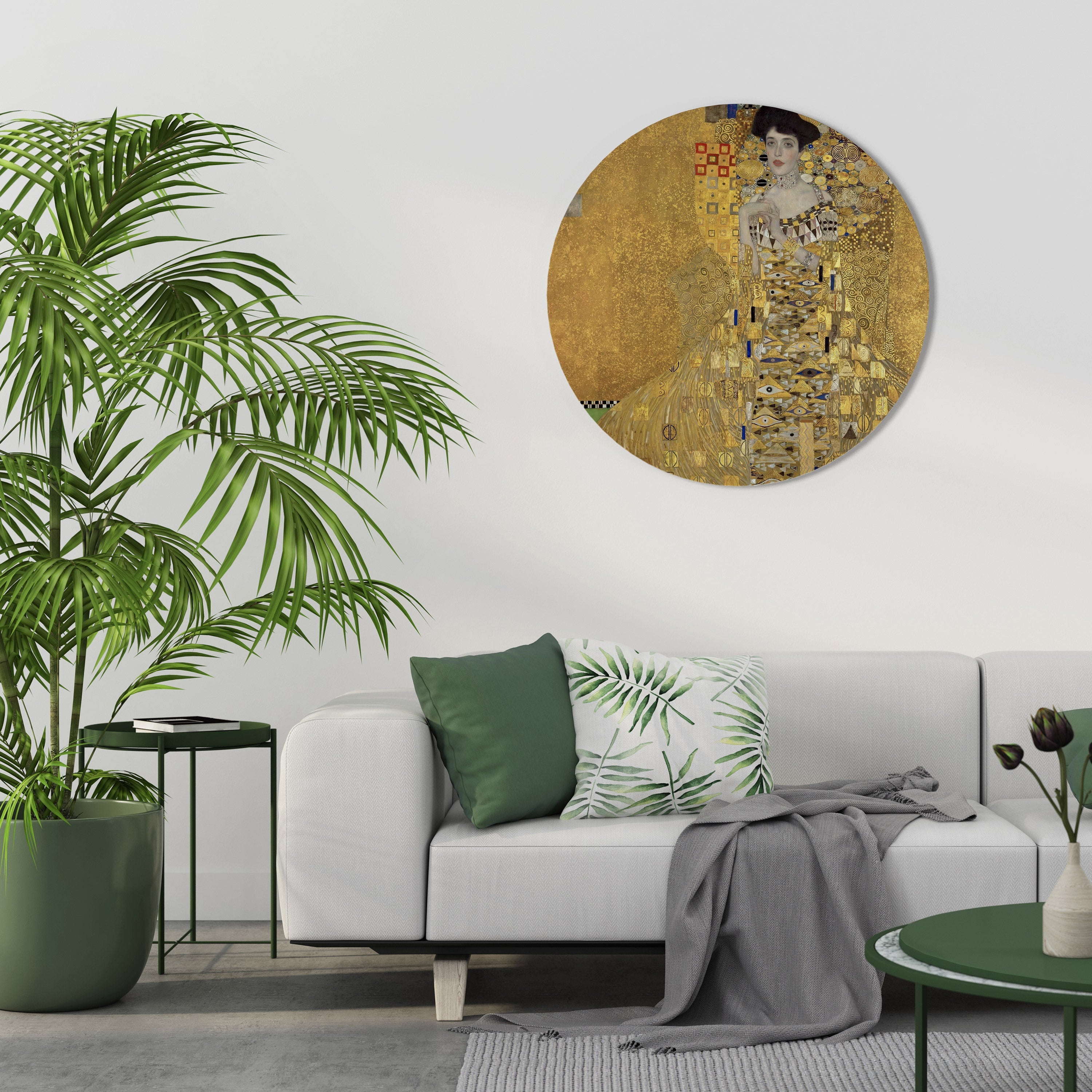 PORTRÄT VON ADELE Runde Wandkunst
