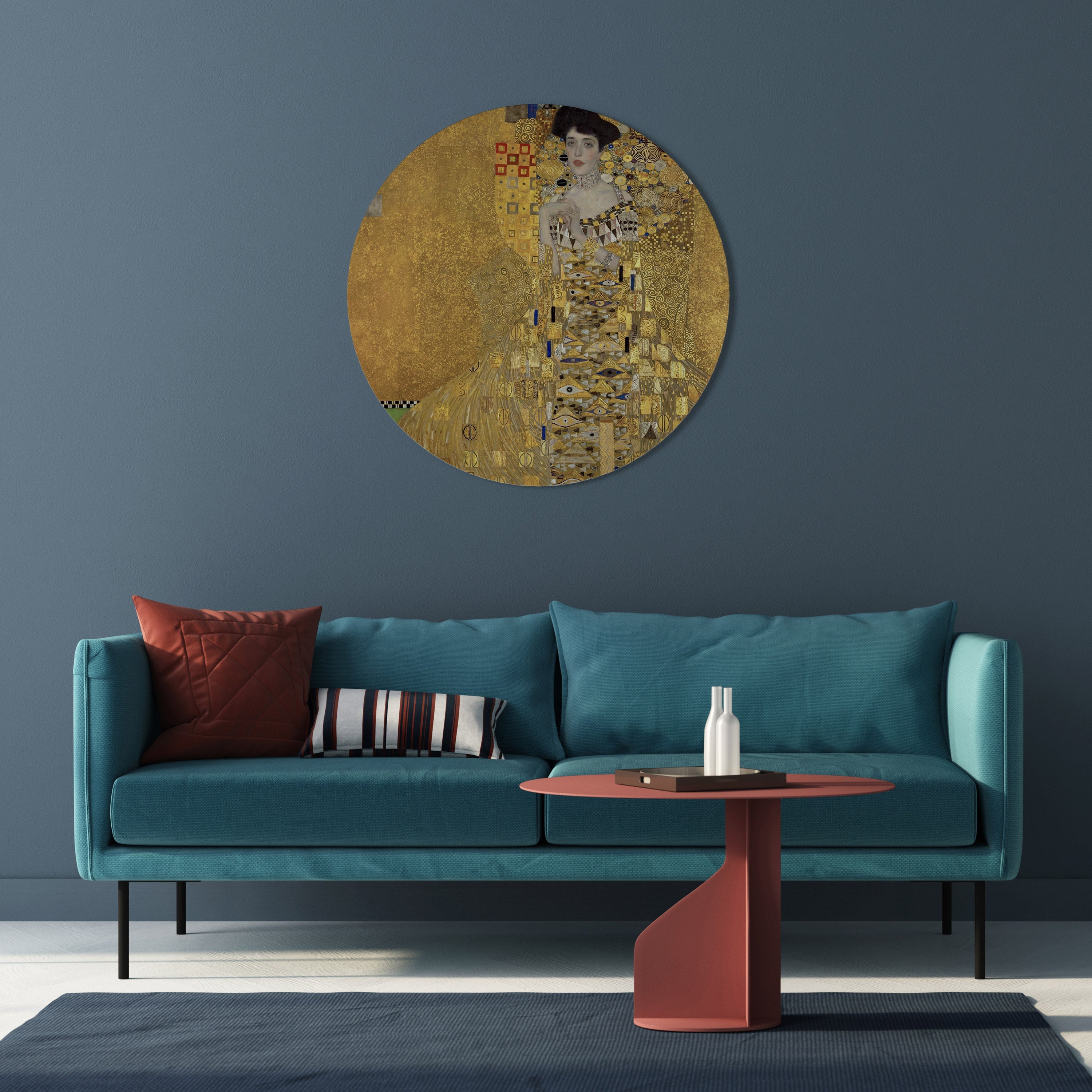 PORTRÄT VON ADELE Runde Wandkunst