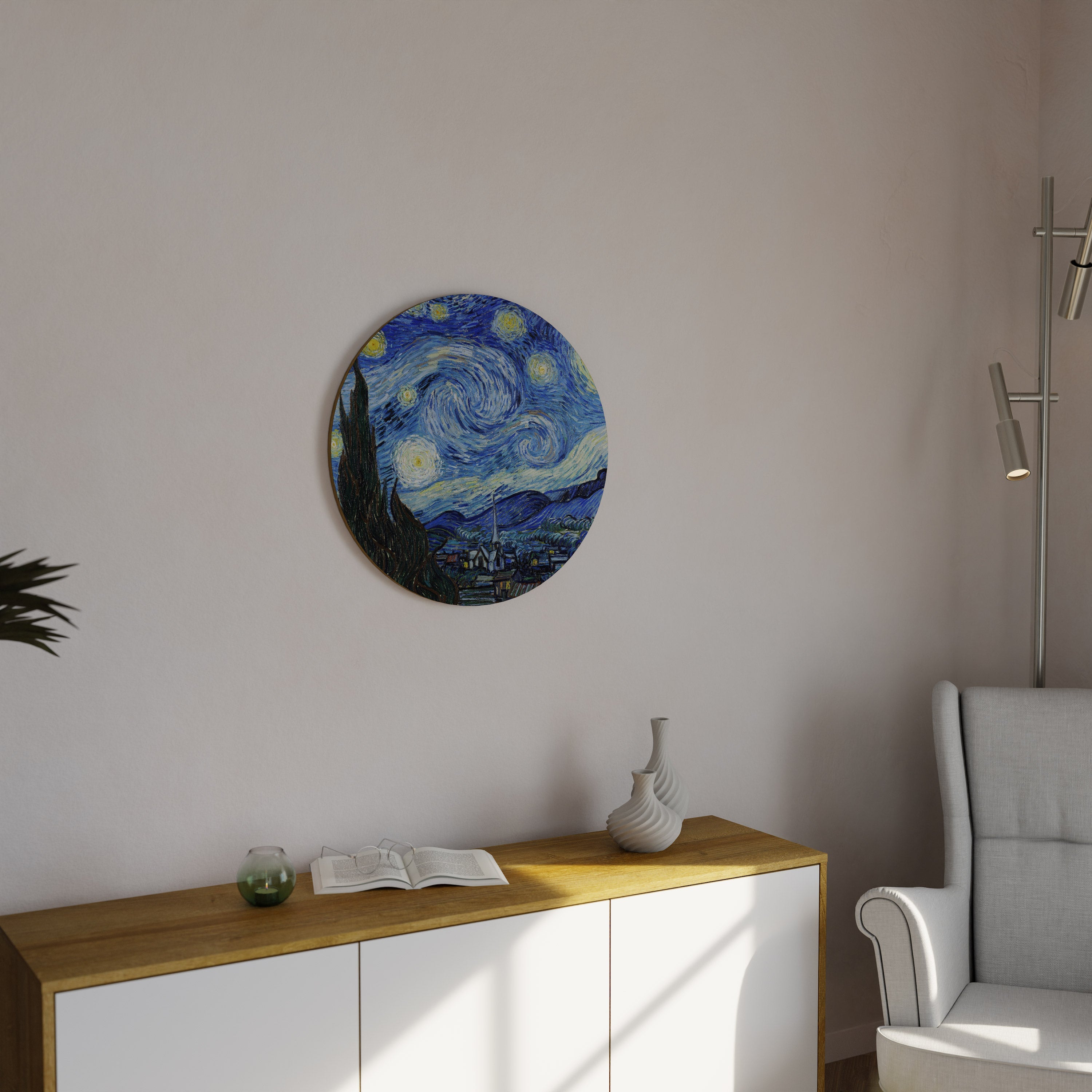 STARRY NIGHT Runde Wandkunst