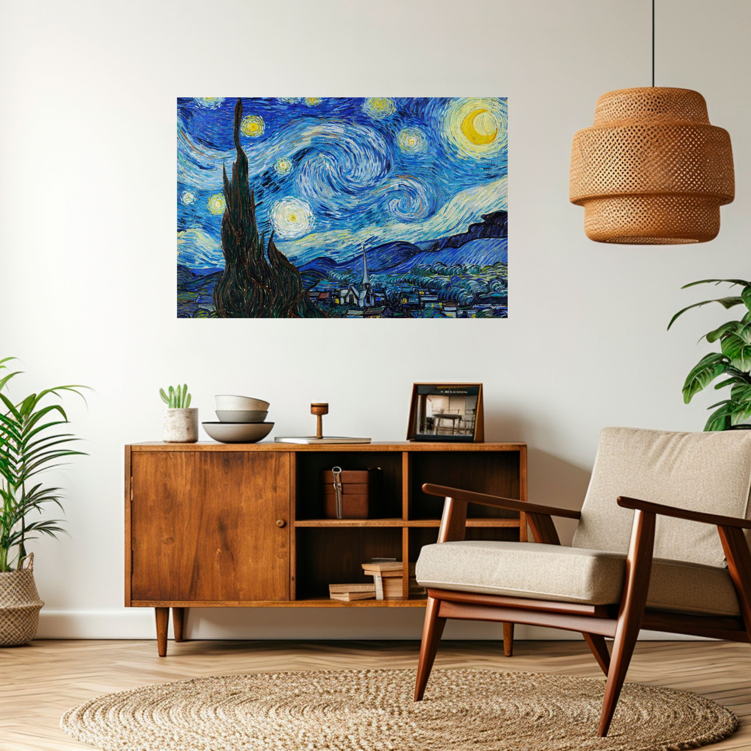 STARRY NIGHT Horizontales Poster zum Abziehen und Aufkleben