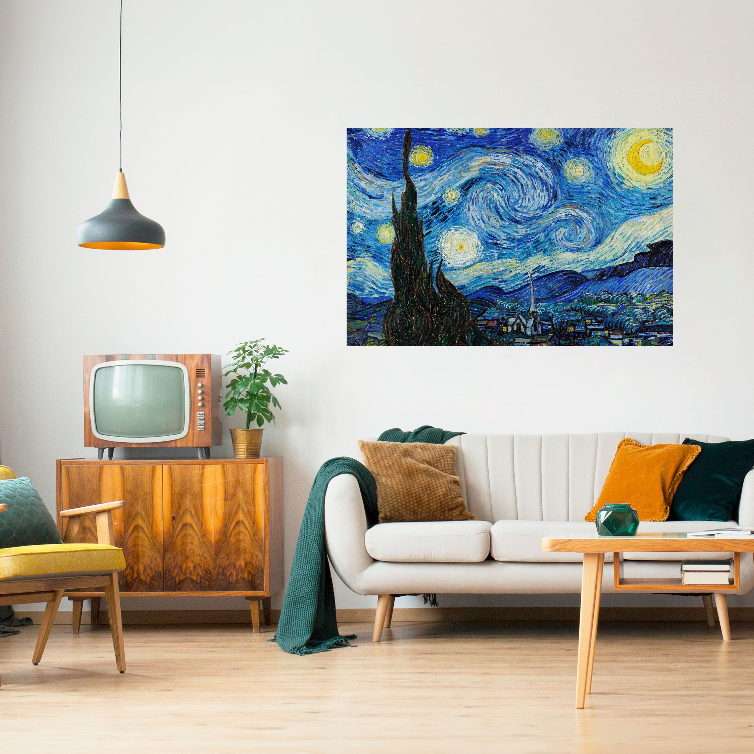 STARRY NIGHT Horizontales Poster zum Abziehen und Aufkleben