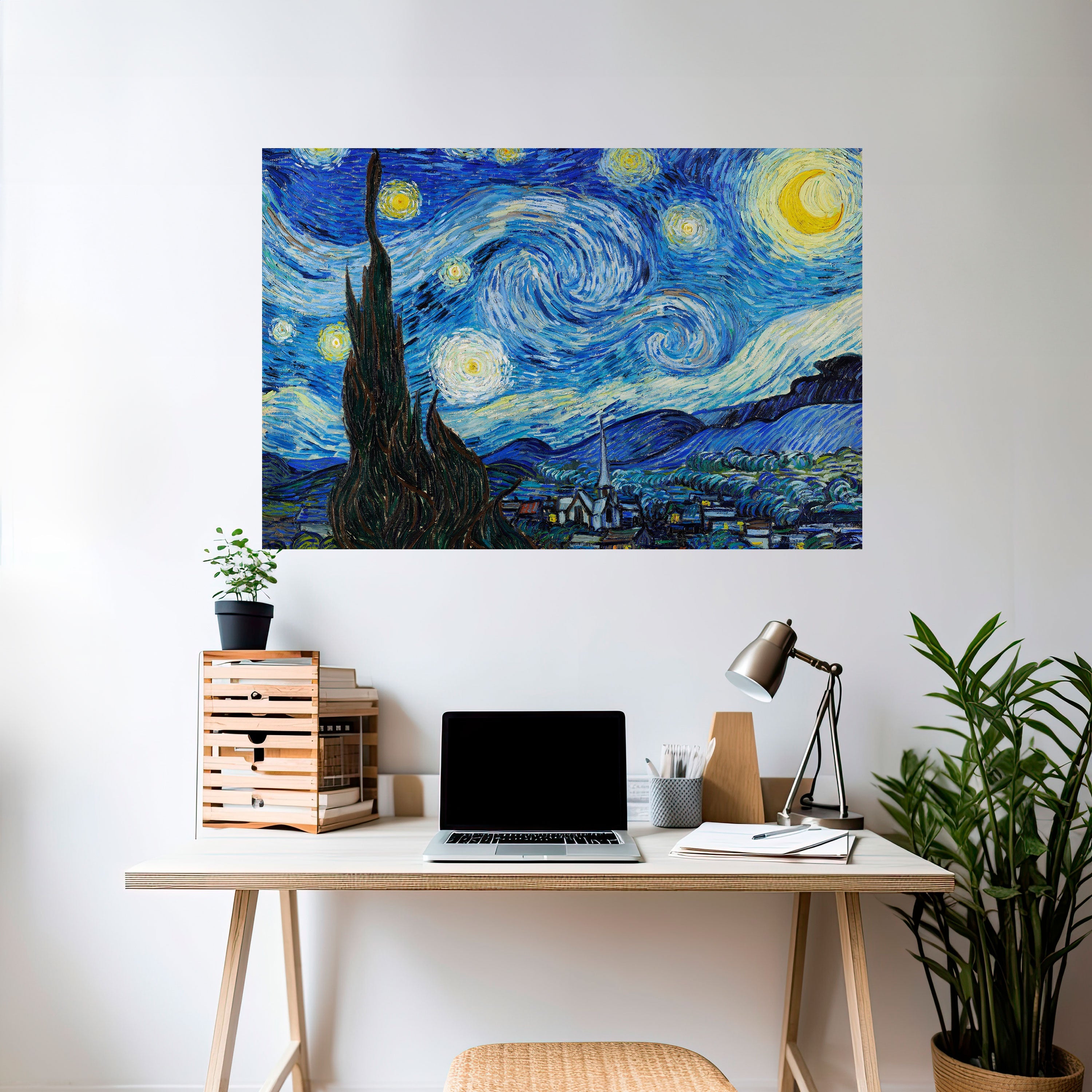 STARRY NIGHT Horizontales Poster zum Abziehen und Aufkleben