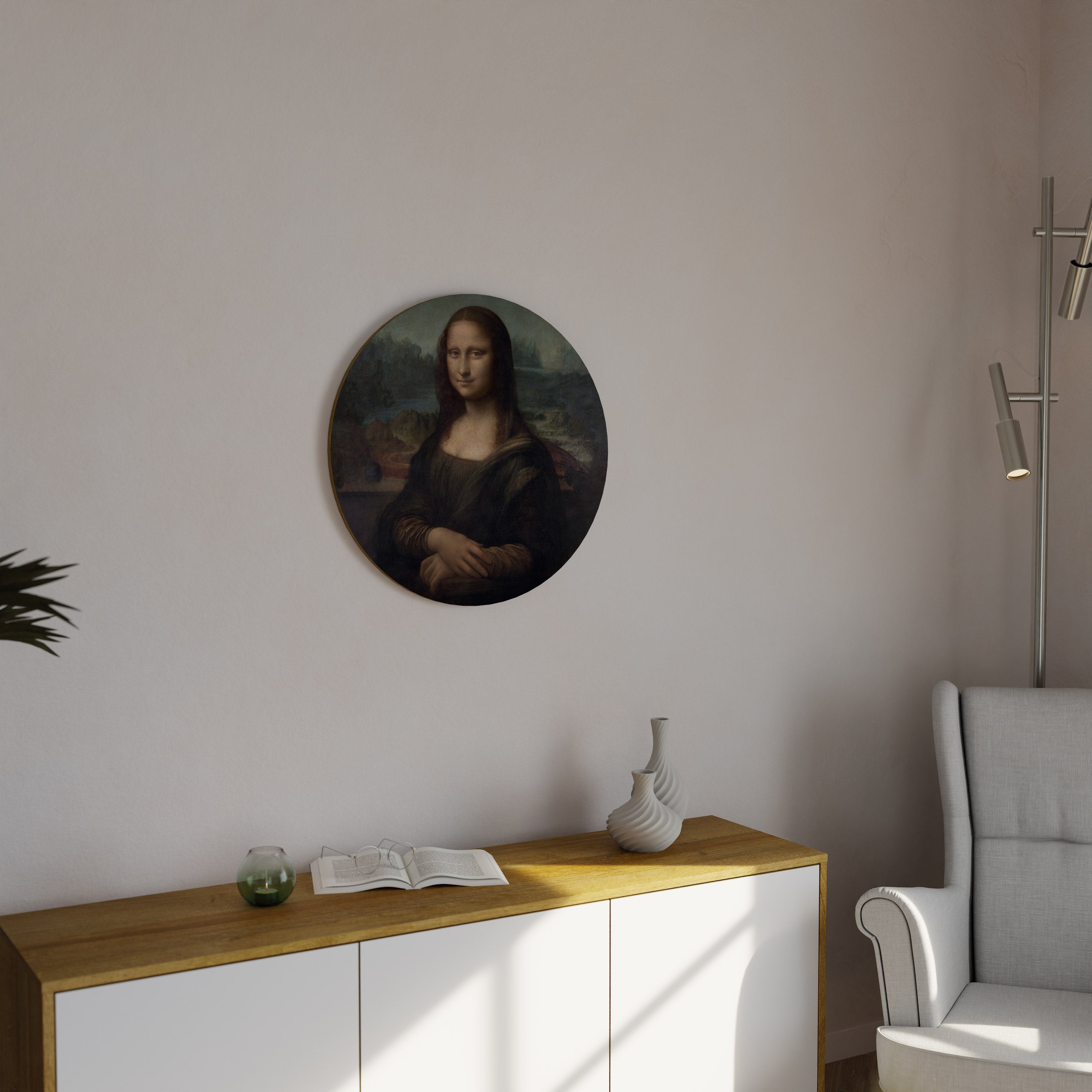 Runde Wandkunst MONA LISA
