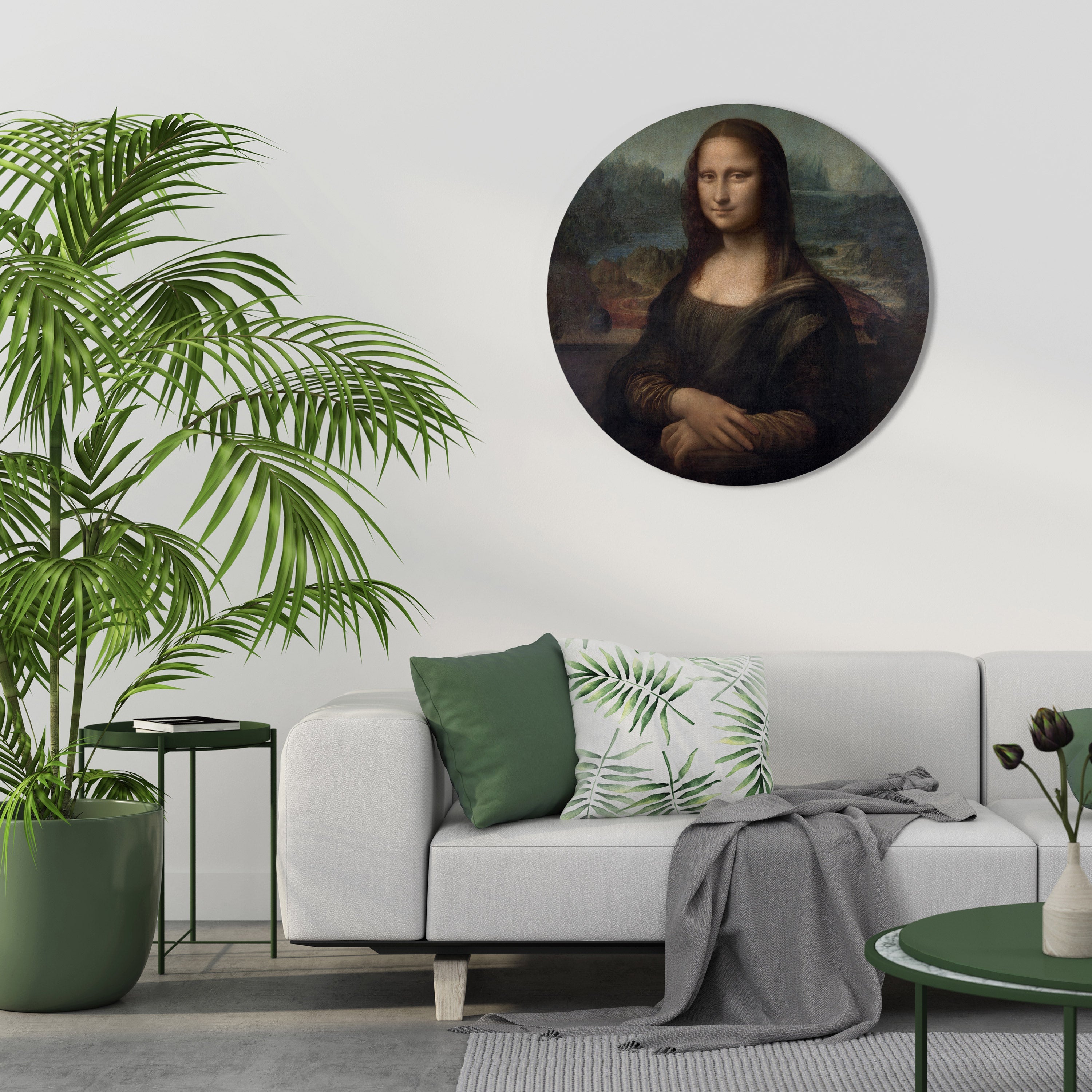 Runde Wandkunst MONA LISA