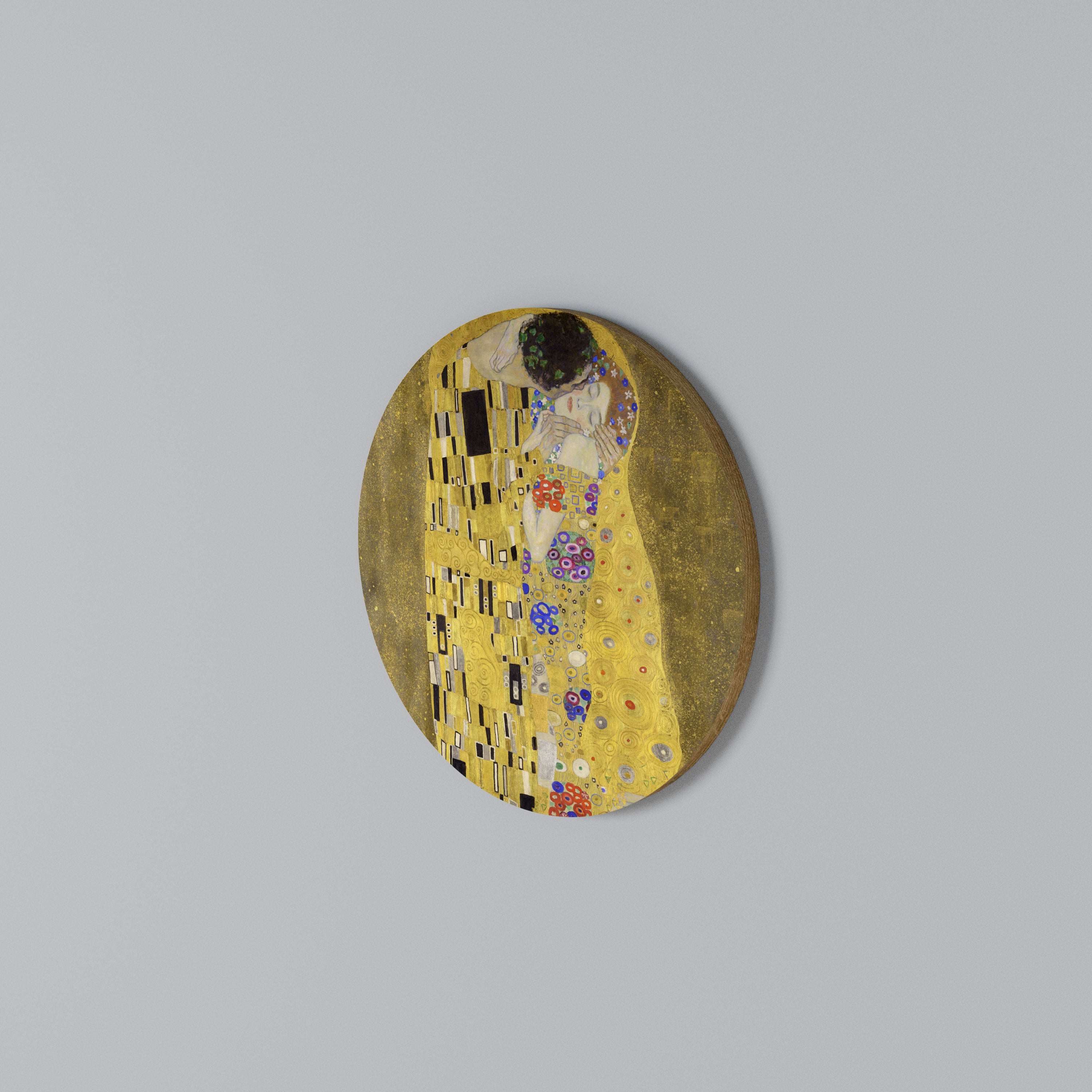 THE KISS Rundes Wandbild