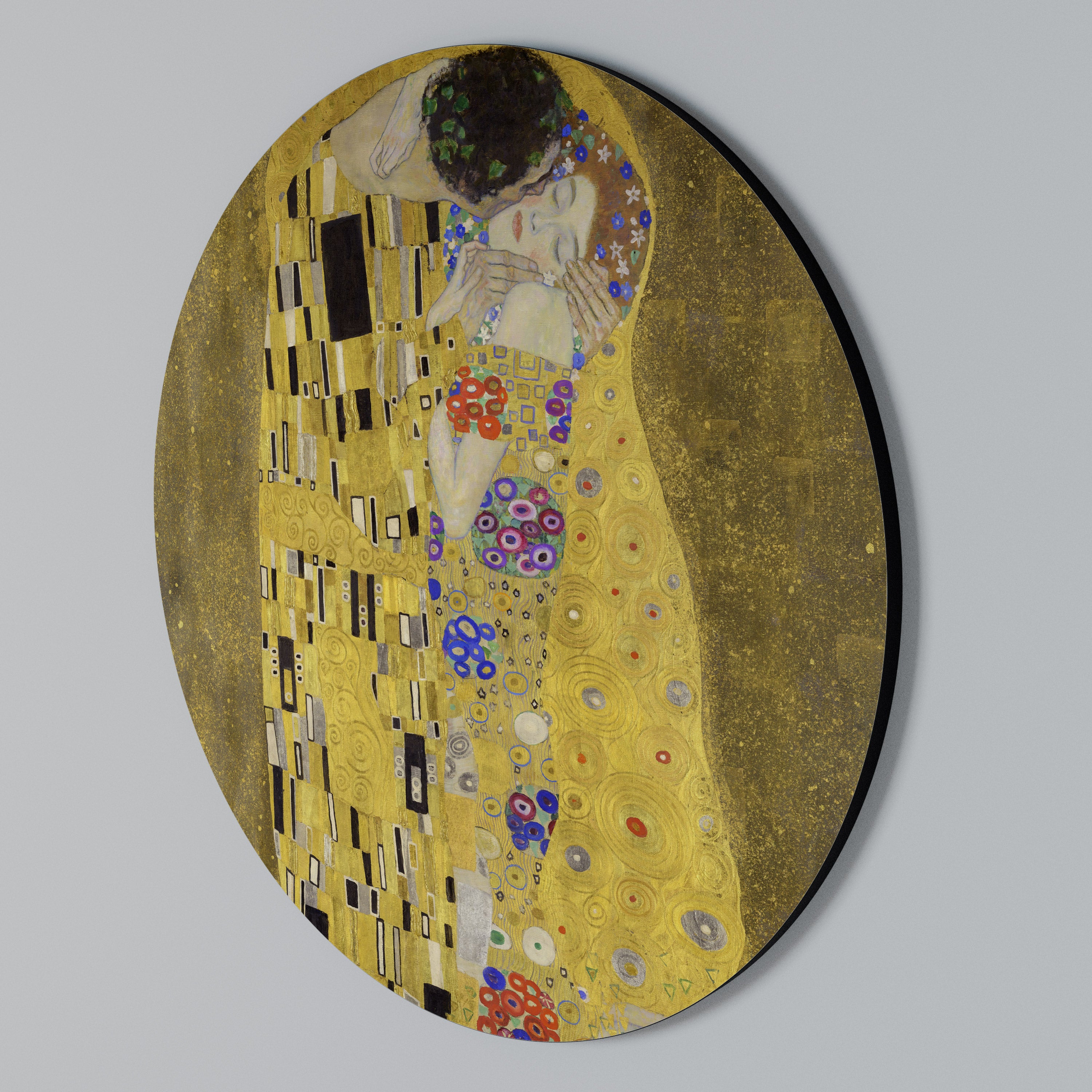 THE KISS Rundes Wandbild