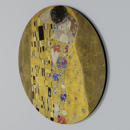 THE KISS Rundes Wandbild