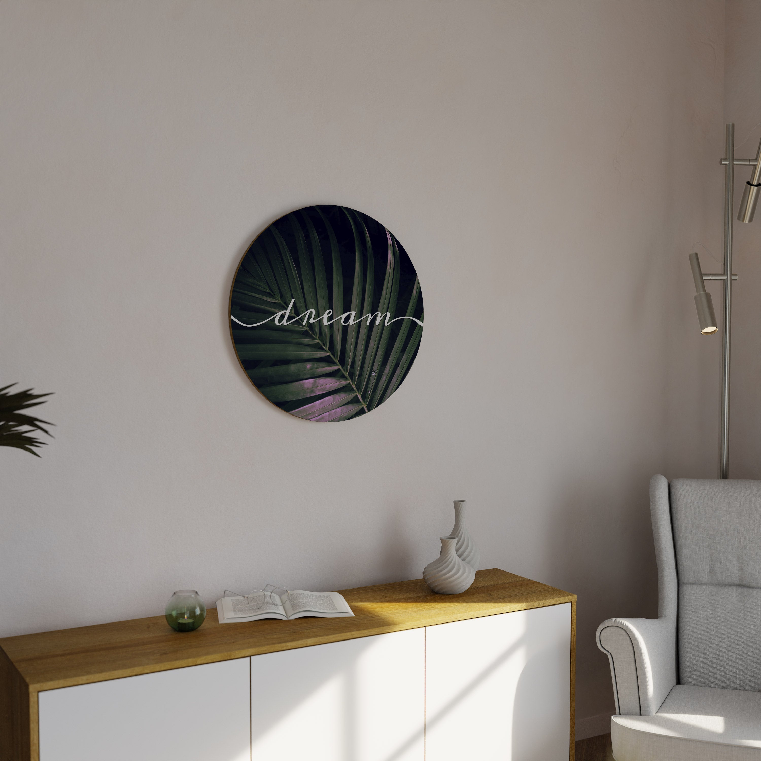 LUSH DREAMSCAPE Runde Wandkunst