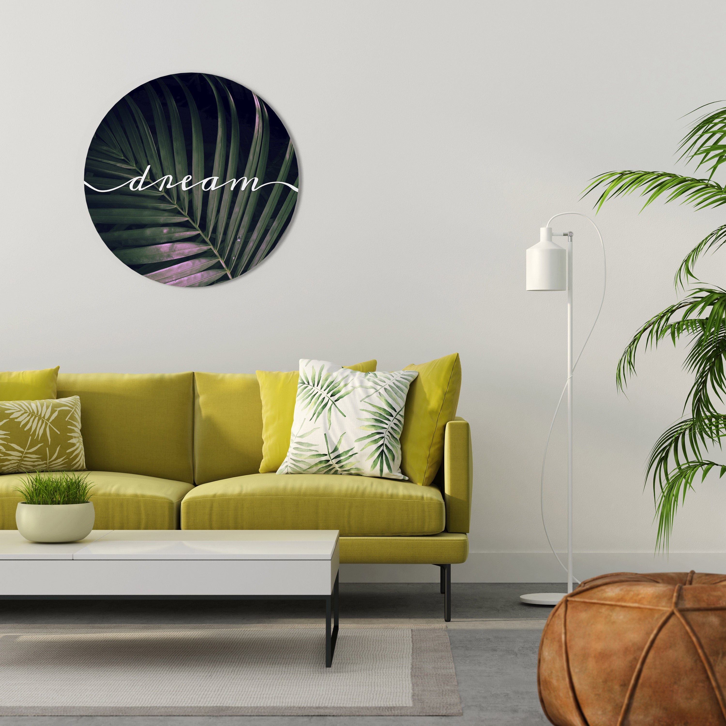 LUSH DREAMSCAPE Runde Wandkunst