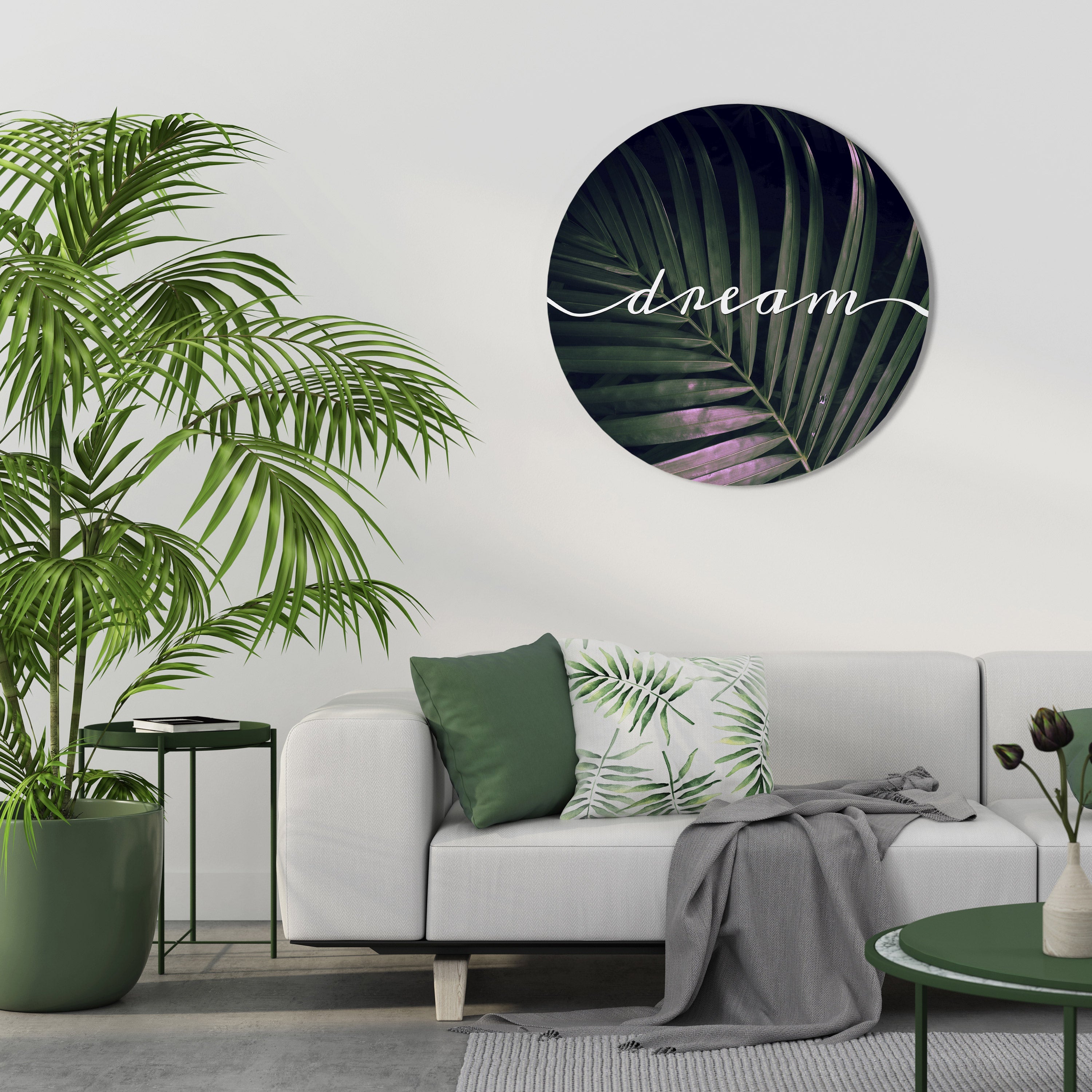 LUSH DREAMSCAPE Runde Wandkunst