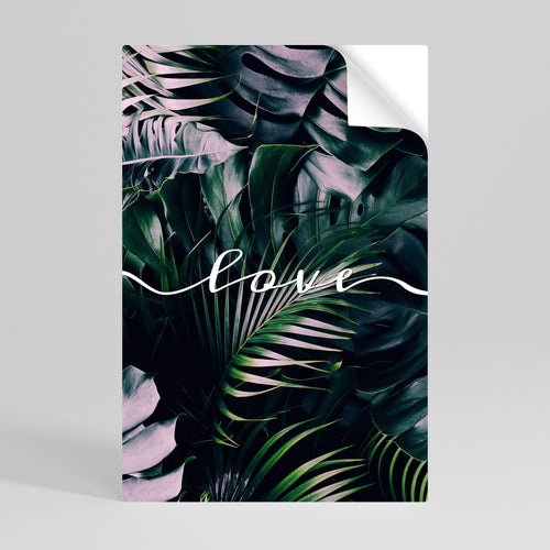 LOVE IN LEAVES Peel and Stick Vertical Poster