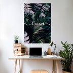 LOVE IN LEAVES Selbstklebendes Poster - Hochformat