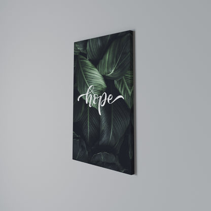 GREEN WHISPERS OF HOPE Vertical Canvas Print