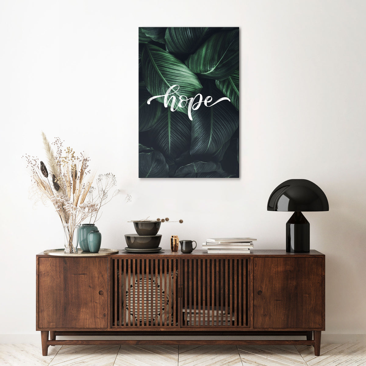 GREEN WHISPERS OF HOPE Vertical Canvas Print