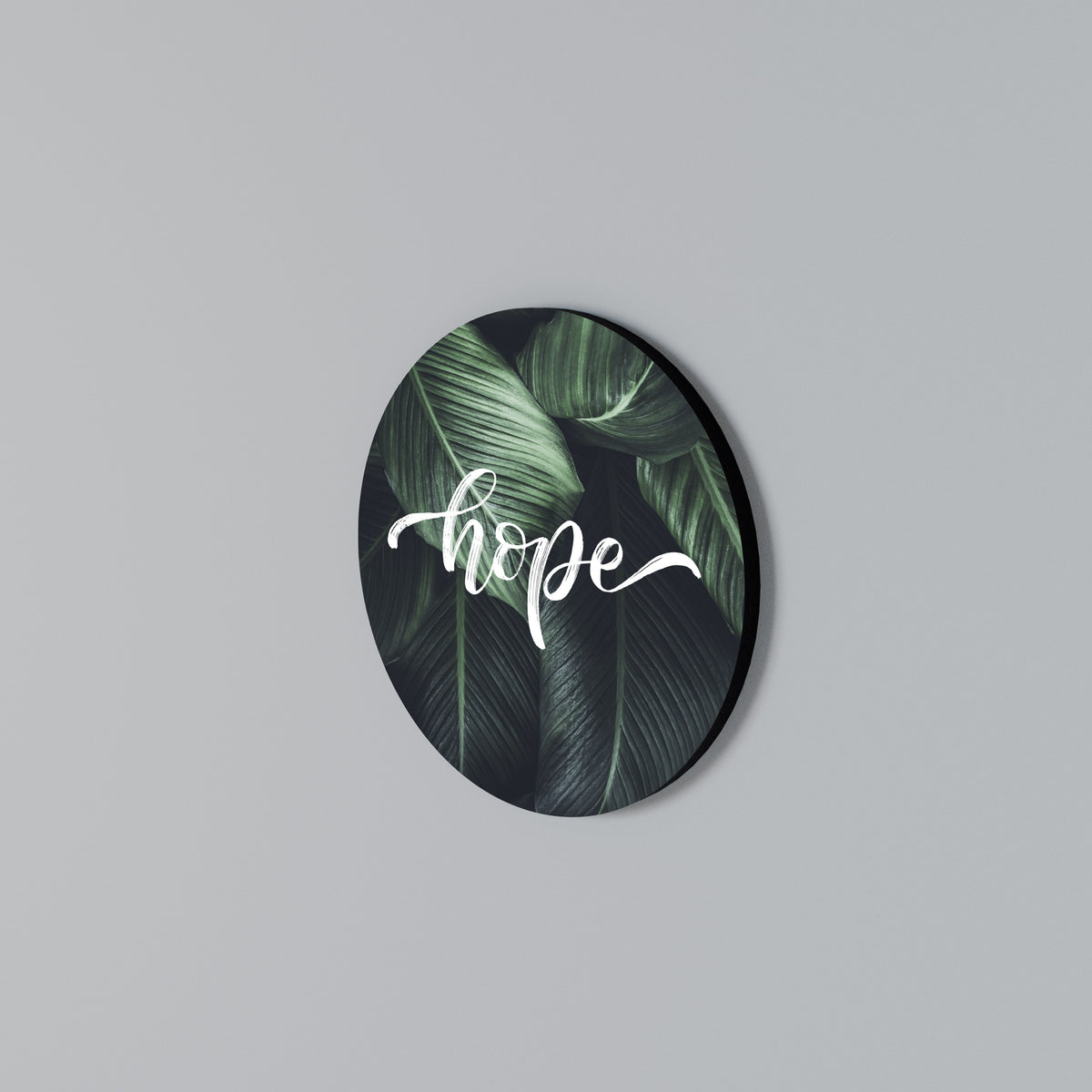 GREEN WHISPERS OF HOPE Rundes Wandbild
