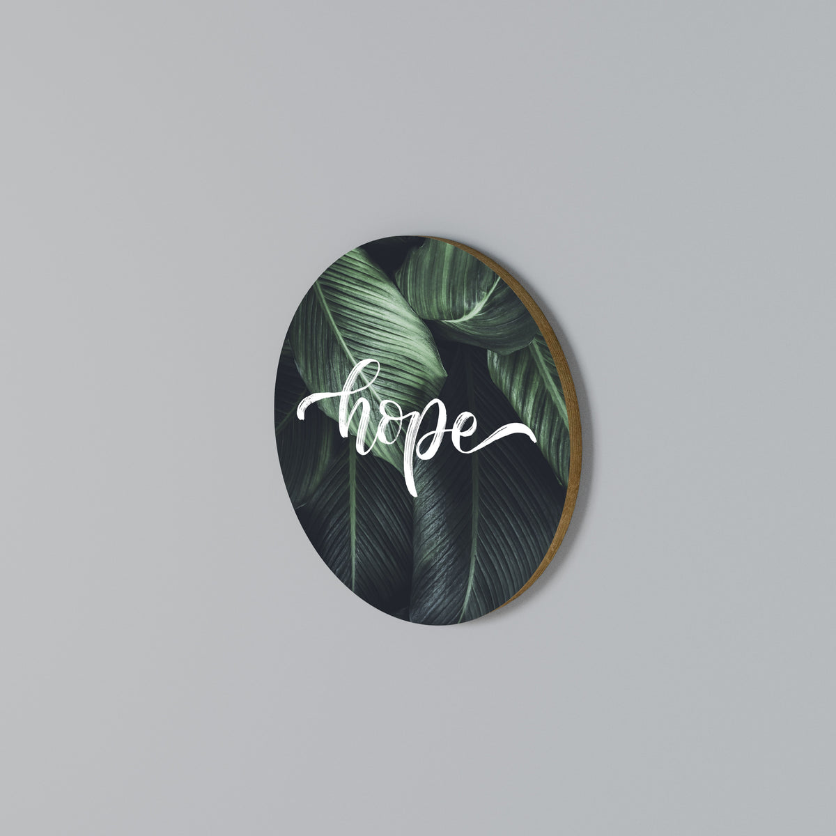 GREEN WHISPERS OF HOPE Rundes Wandbild