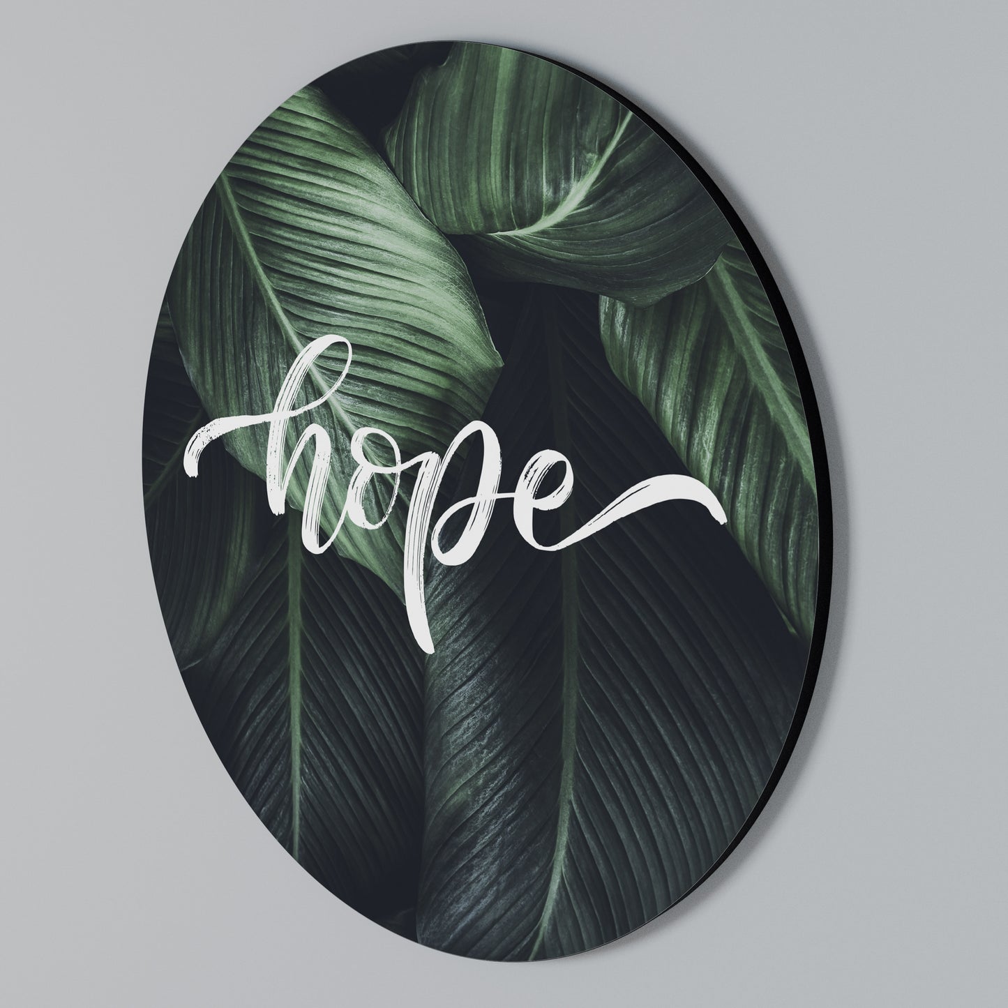 GREEN WHISPERS OF HOPE Rundes Wandbild